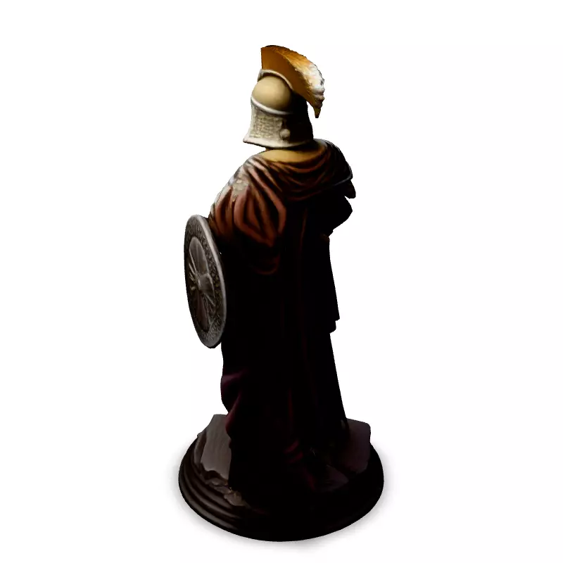 Realistic Roman Centurion Statue Model Low-poly 3D model_4