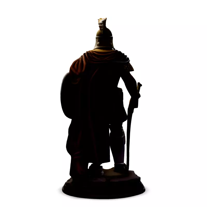 Realistic Roman Centurion Statue Model Low-poly 3D model_6