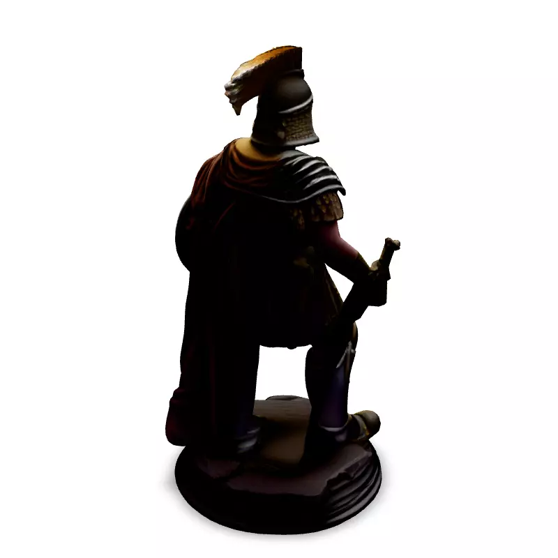 Realistic Roman Centurion Statue Model Low-poly 3D model_5