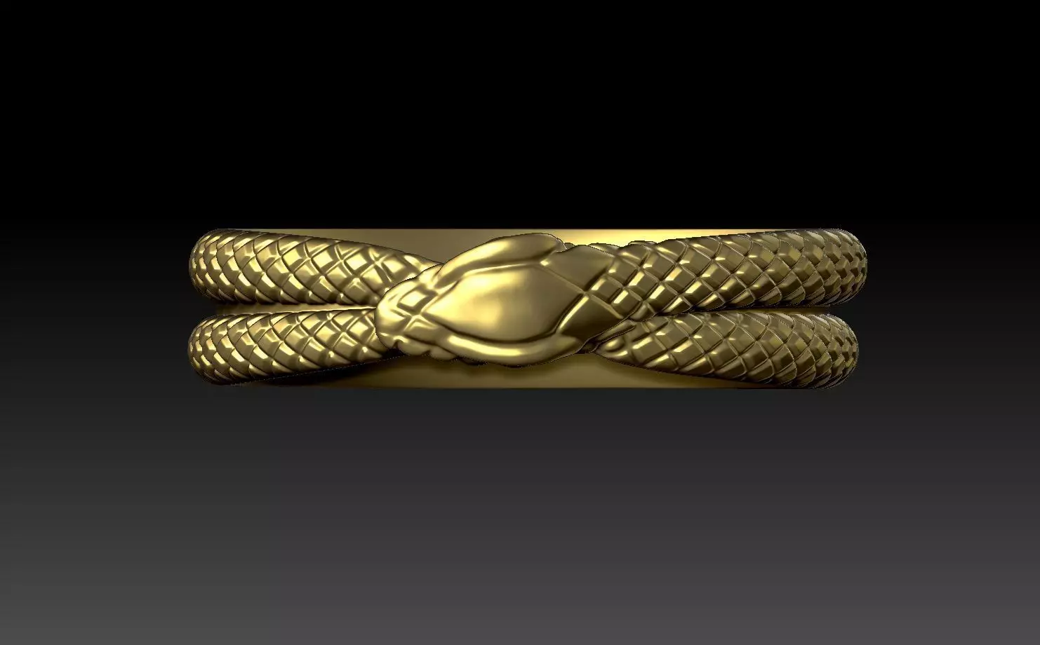 snake ring 3D print model_4