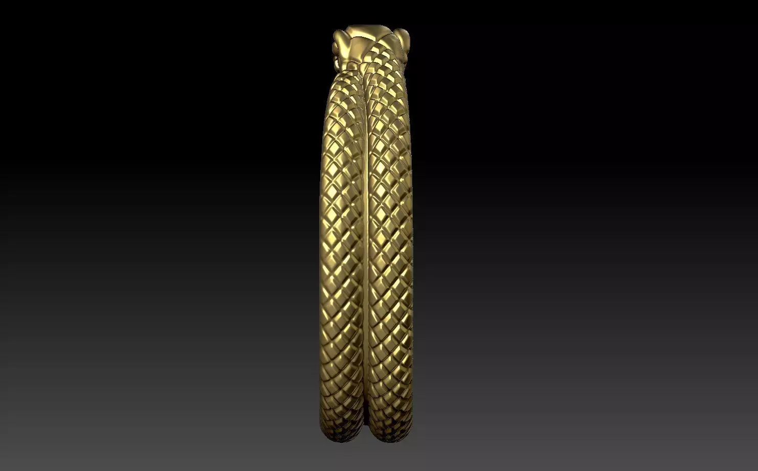 snake ring 3D print model_3