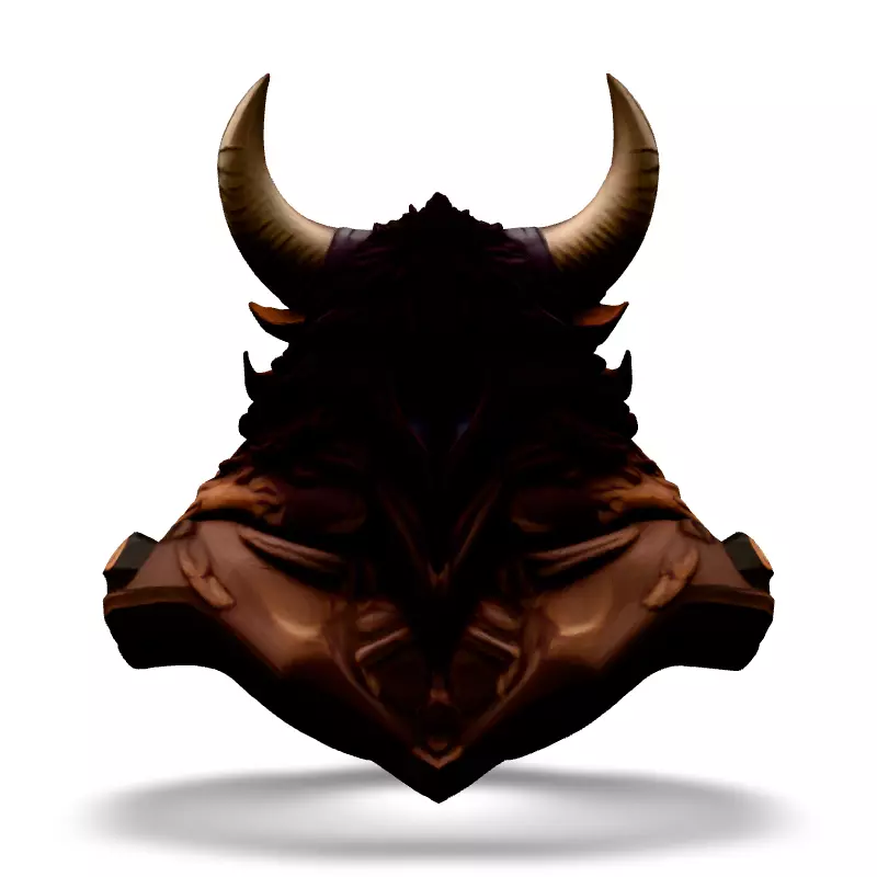Majestic Bull Bust 3D Printable Model Low-poly 3D model_6