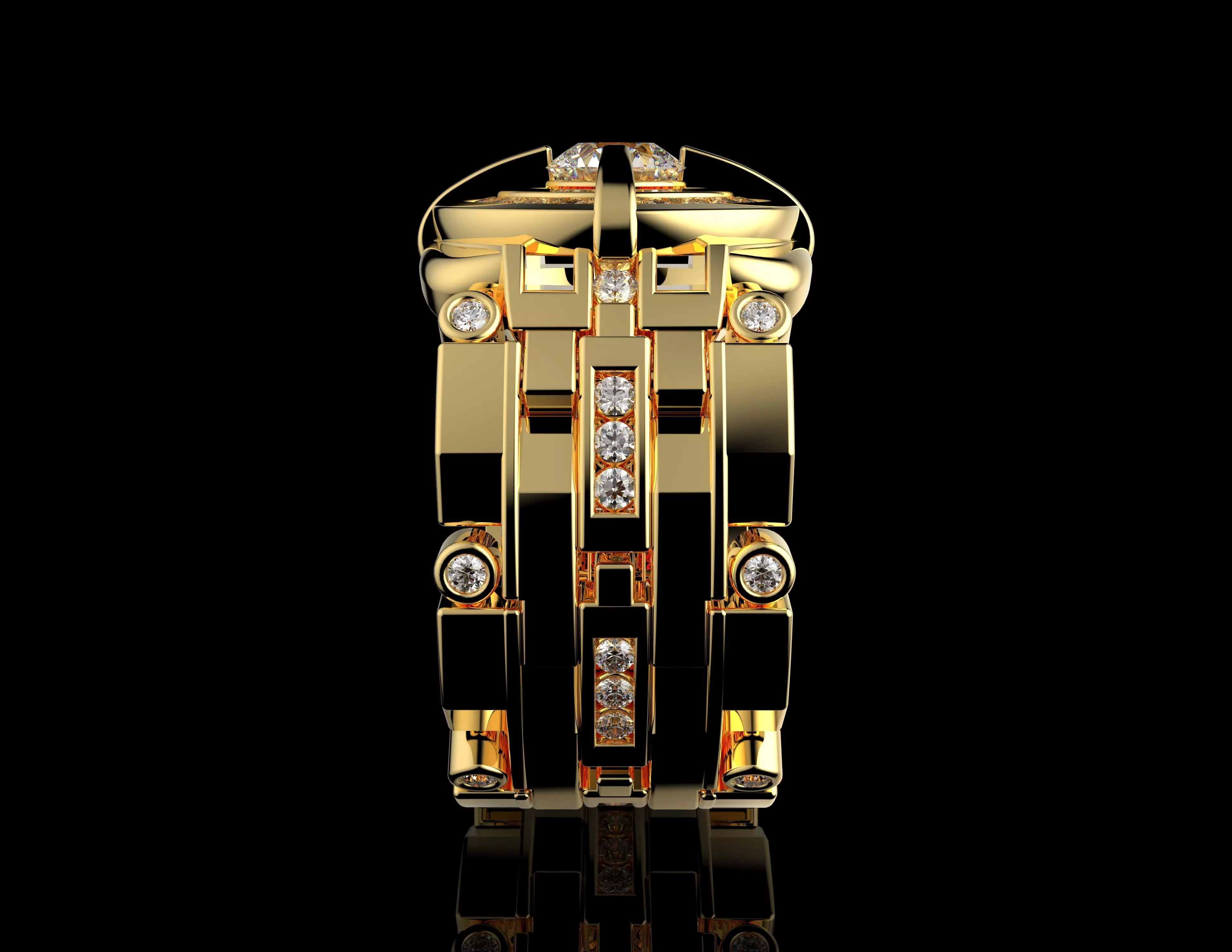 Gold N1434 3D print model_4
