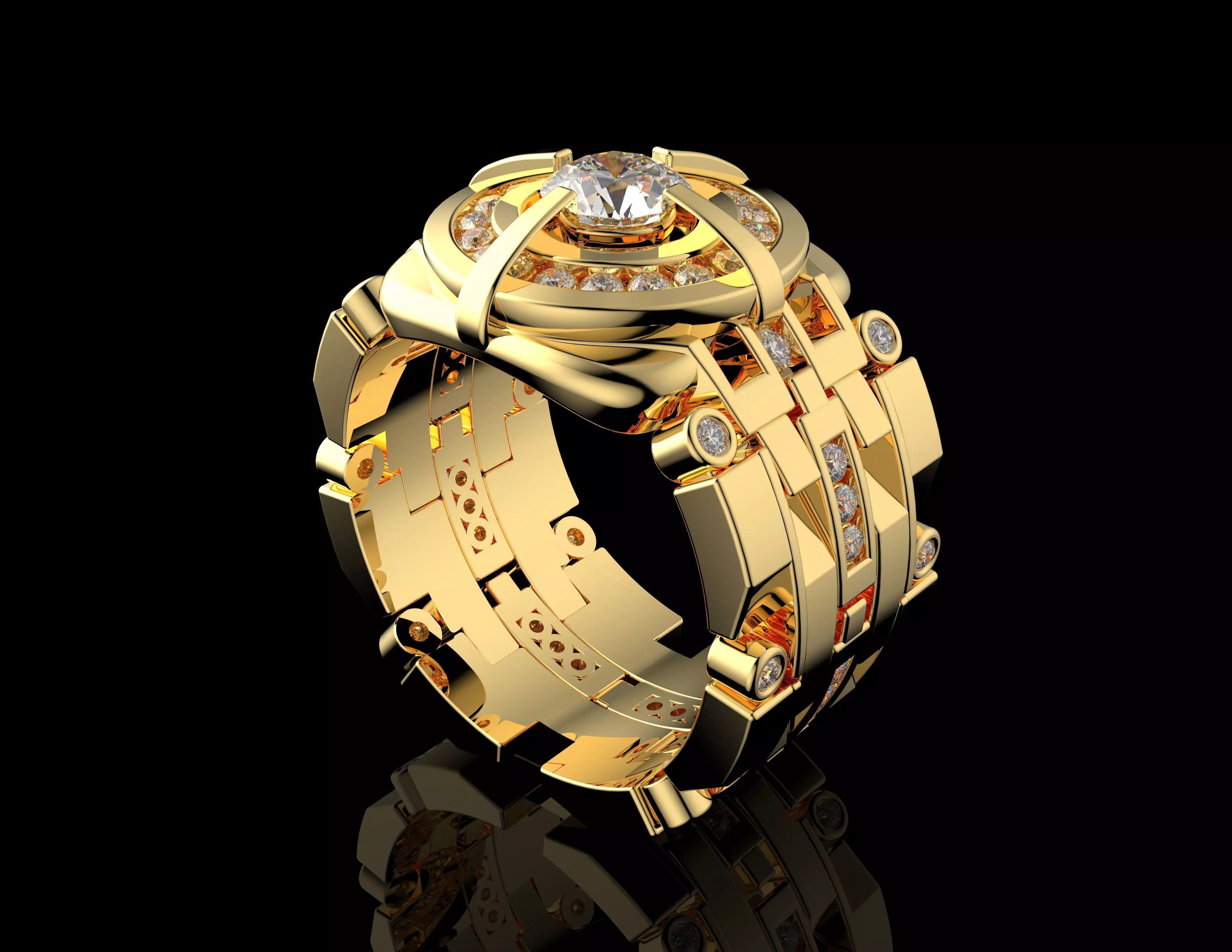 Gold N1434 3D print model_3