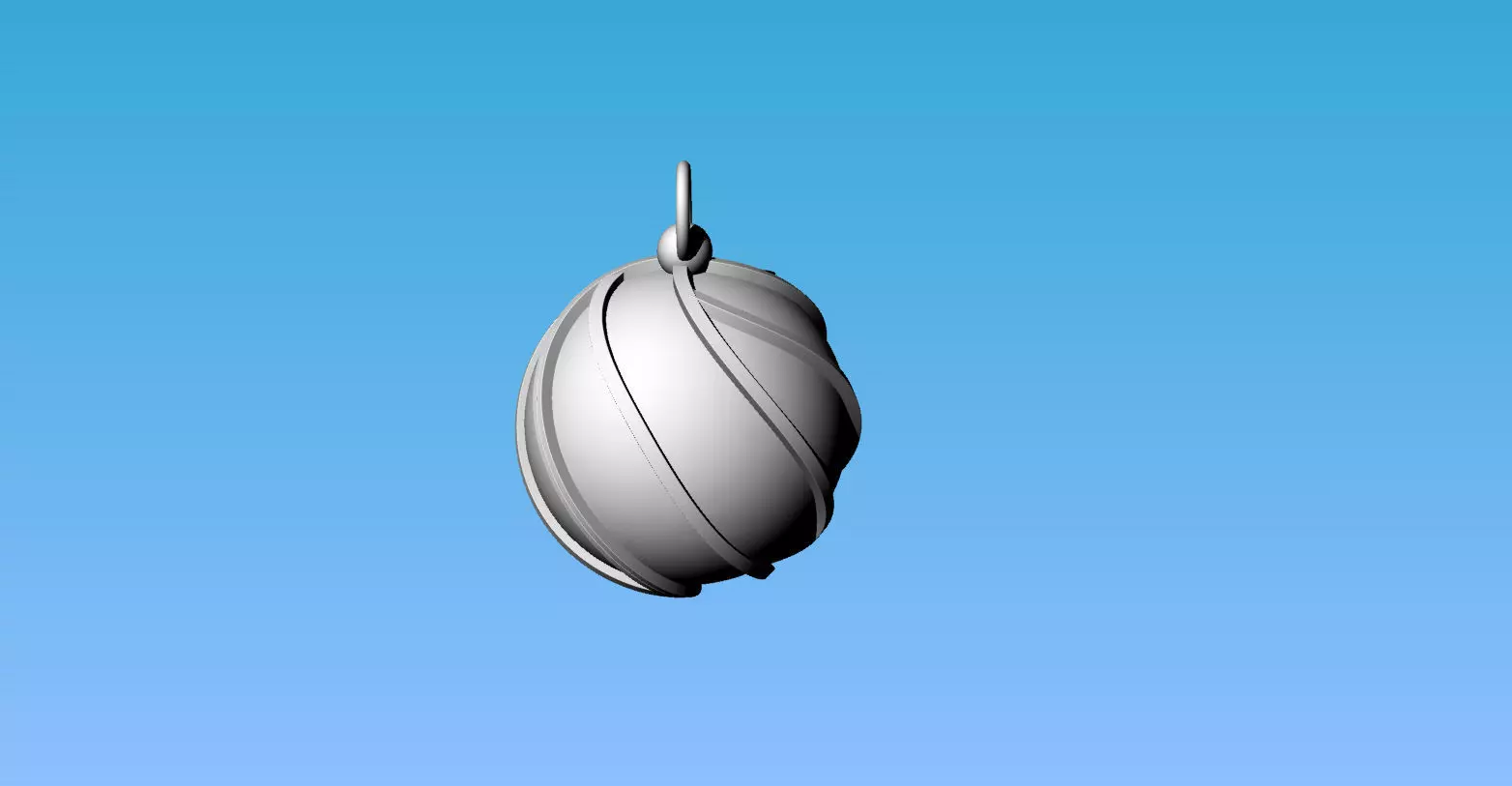 volleyball ball pendant 3D print model_4