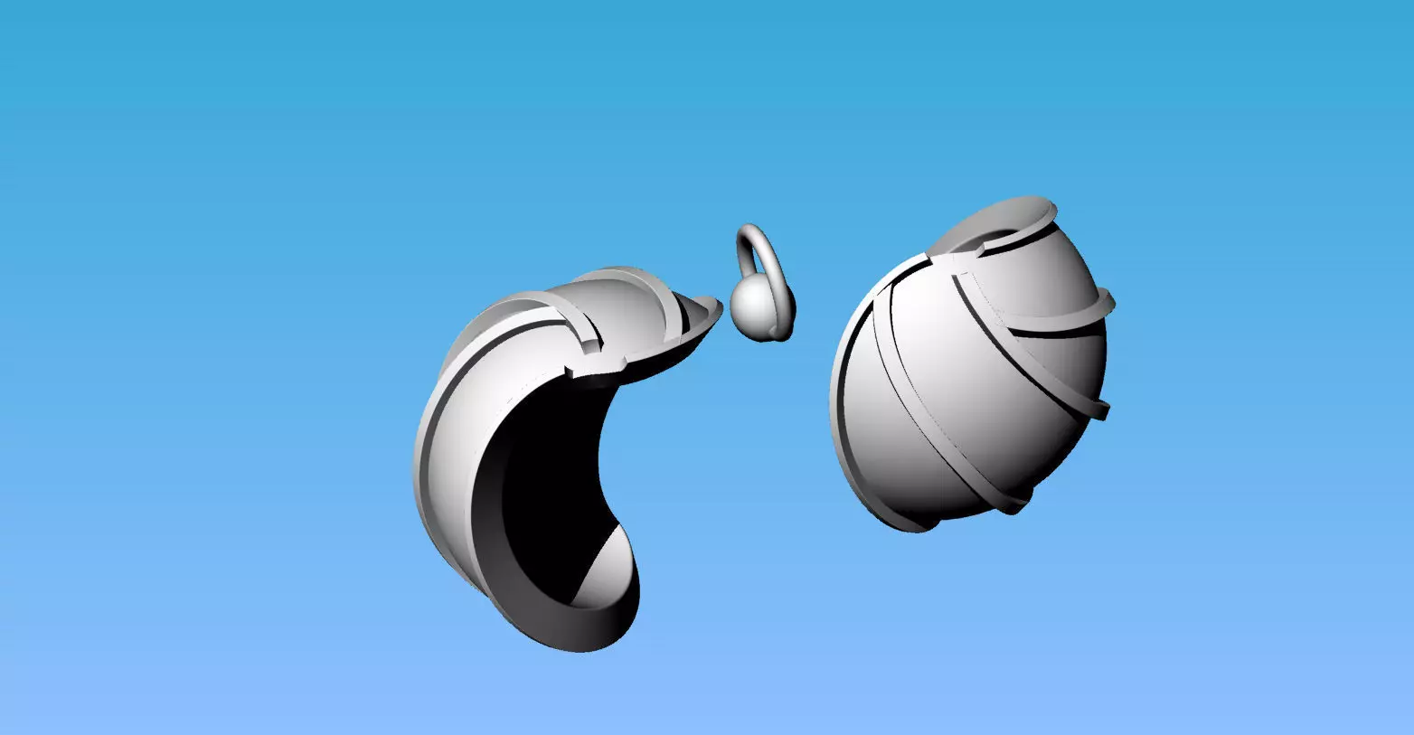 volleyball ball pendant 3D print model_5