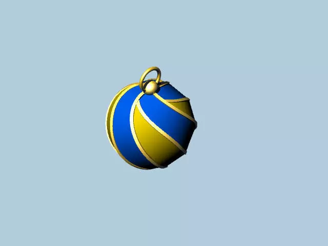 volleyball ball pendant 3D print model_1
