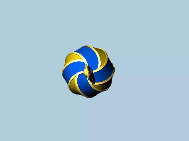 volleyball ball pendant 3D print model_3