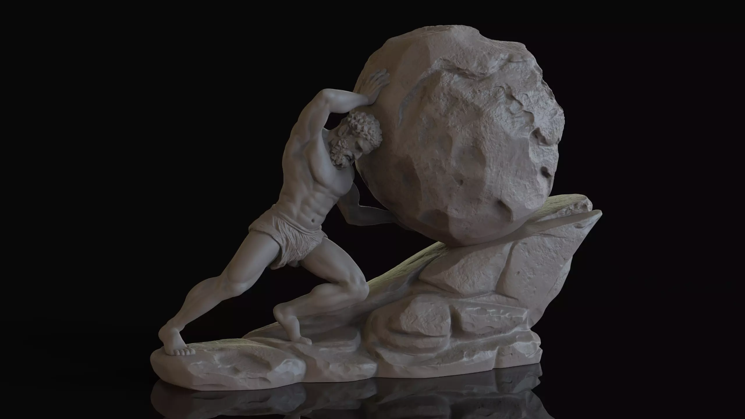 Sisyphus  The Eternal Struggle 3D print model_17
