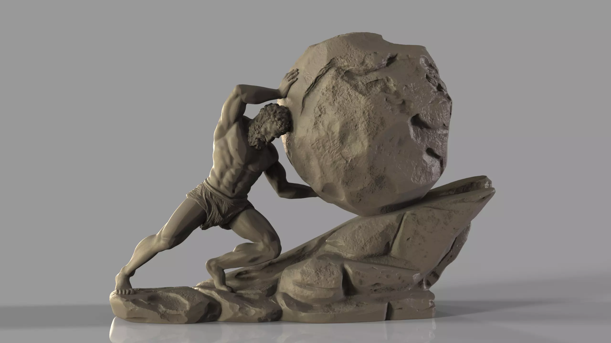 Sisyphus  The Eternal Struggle 3D print model_16