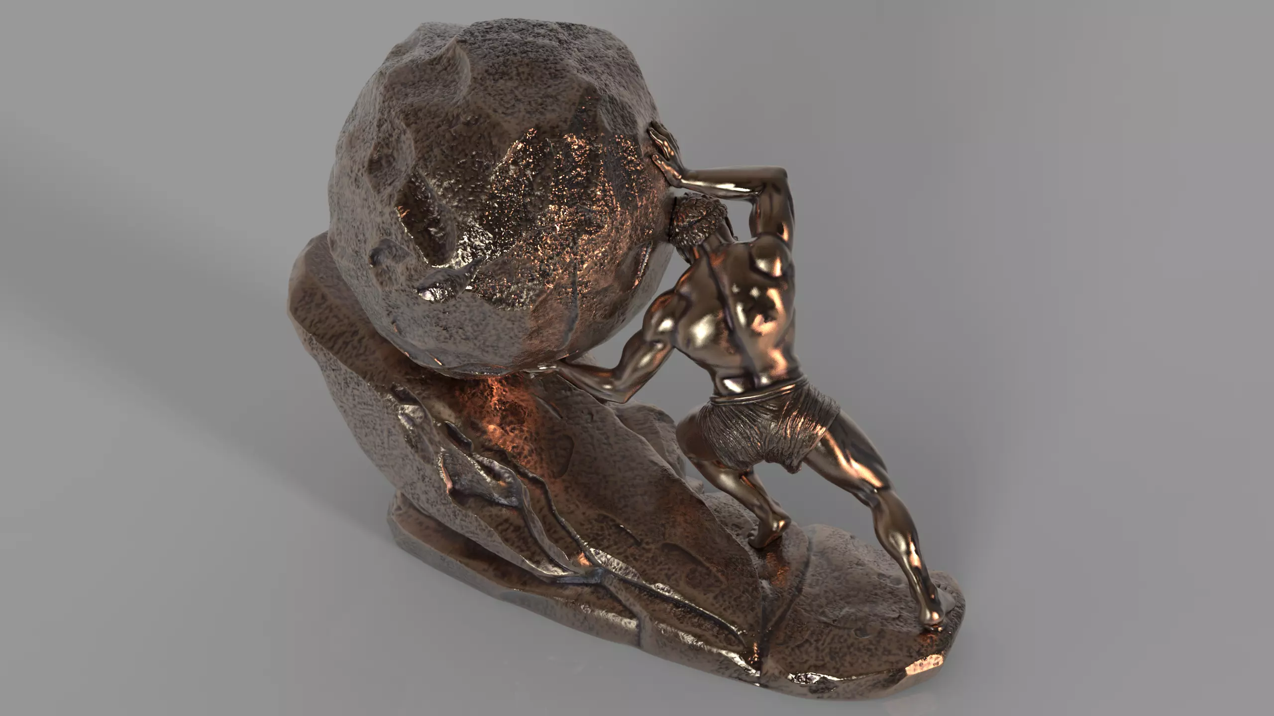 Sisyphus  The Eternal Struggle 3D print model_3