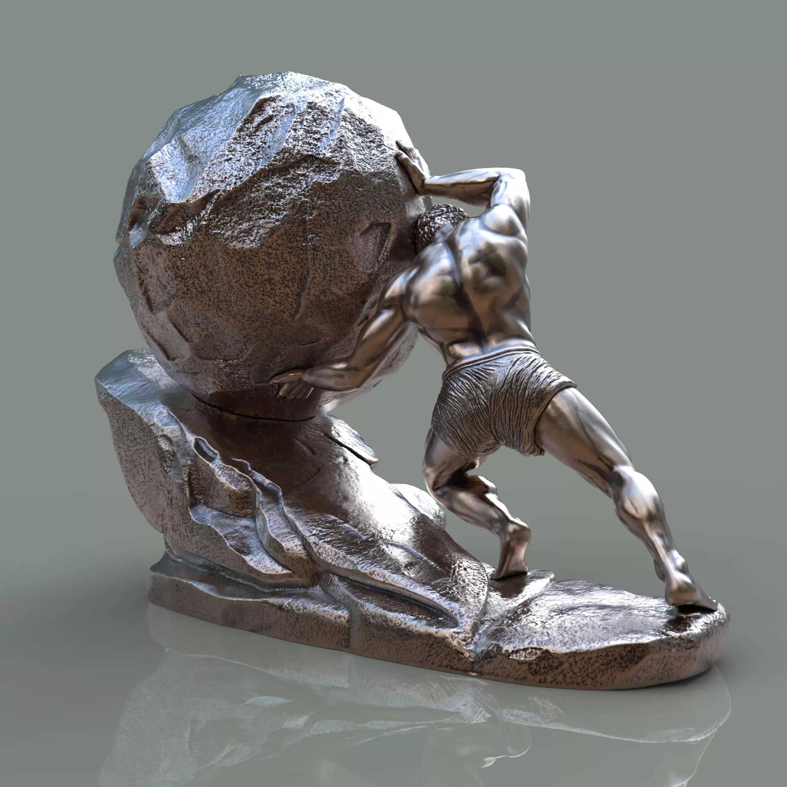 Sisyphus  The Eternal Struggle 3D print model_6