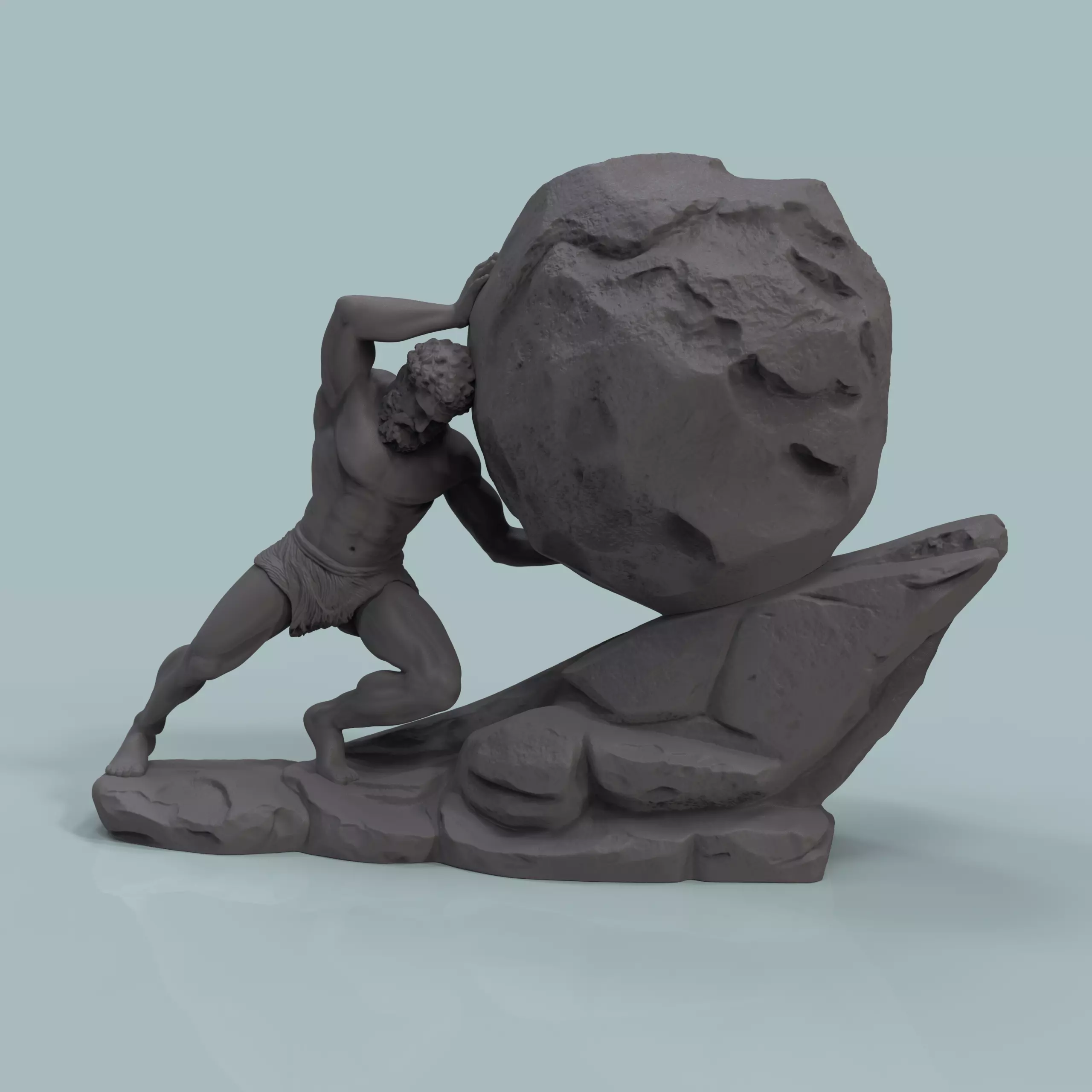 Sisyphus  The Eternal Struggle 3D print model_11