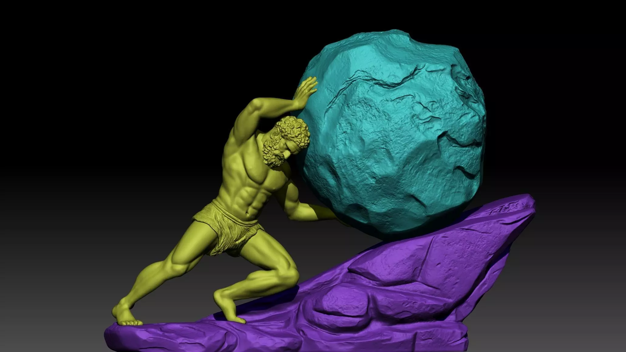 Sisyphus  The Eternal Struggle 3D print model_19