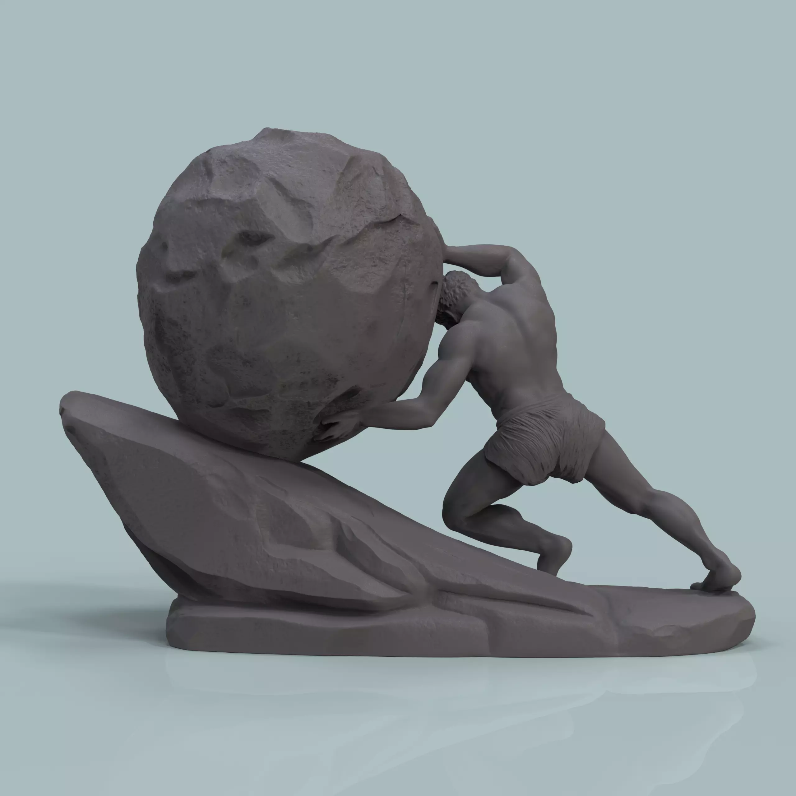 Sisyphus  The Eternal Struggle 3D print model_12