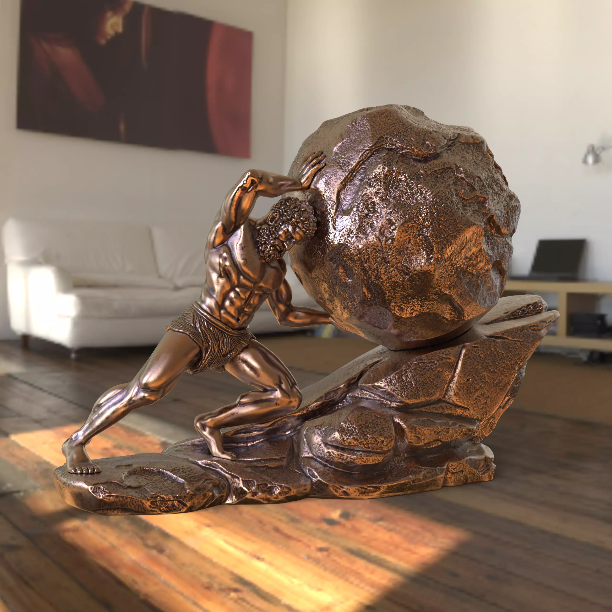 Sisyphus  The Eternal Struggle 3D print model_7