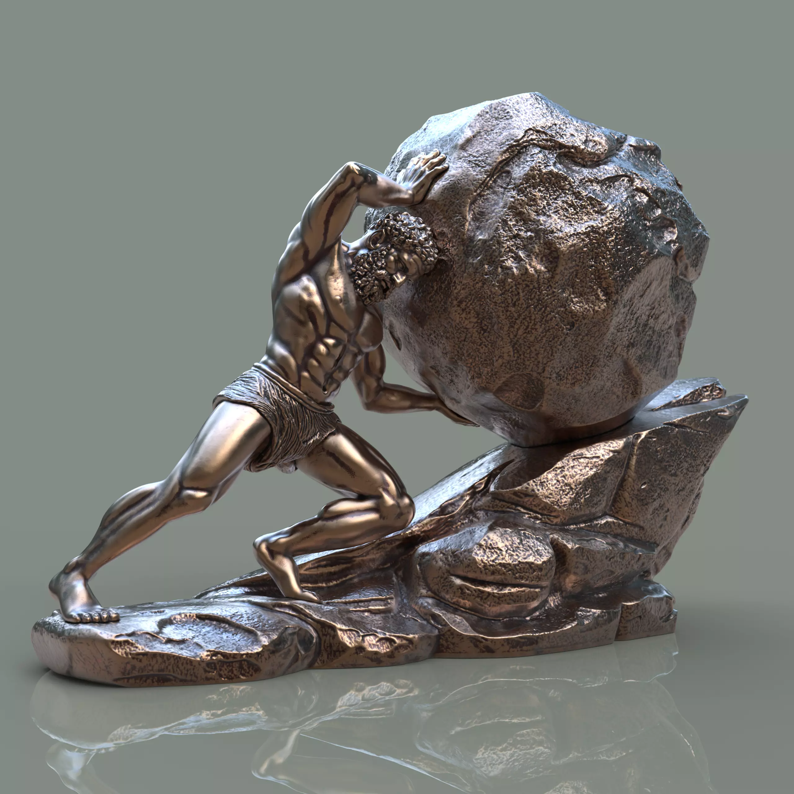 Sisyphus  The Eternal Struggle 3D print model_5