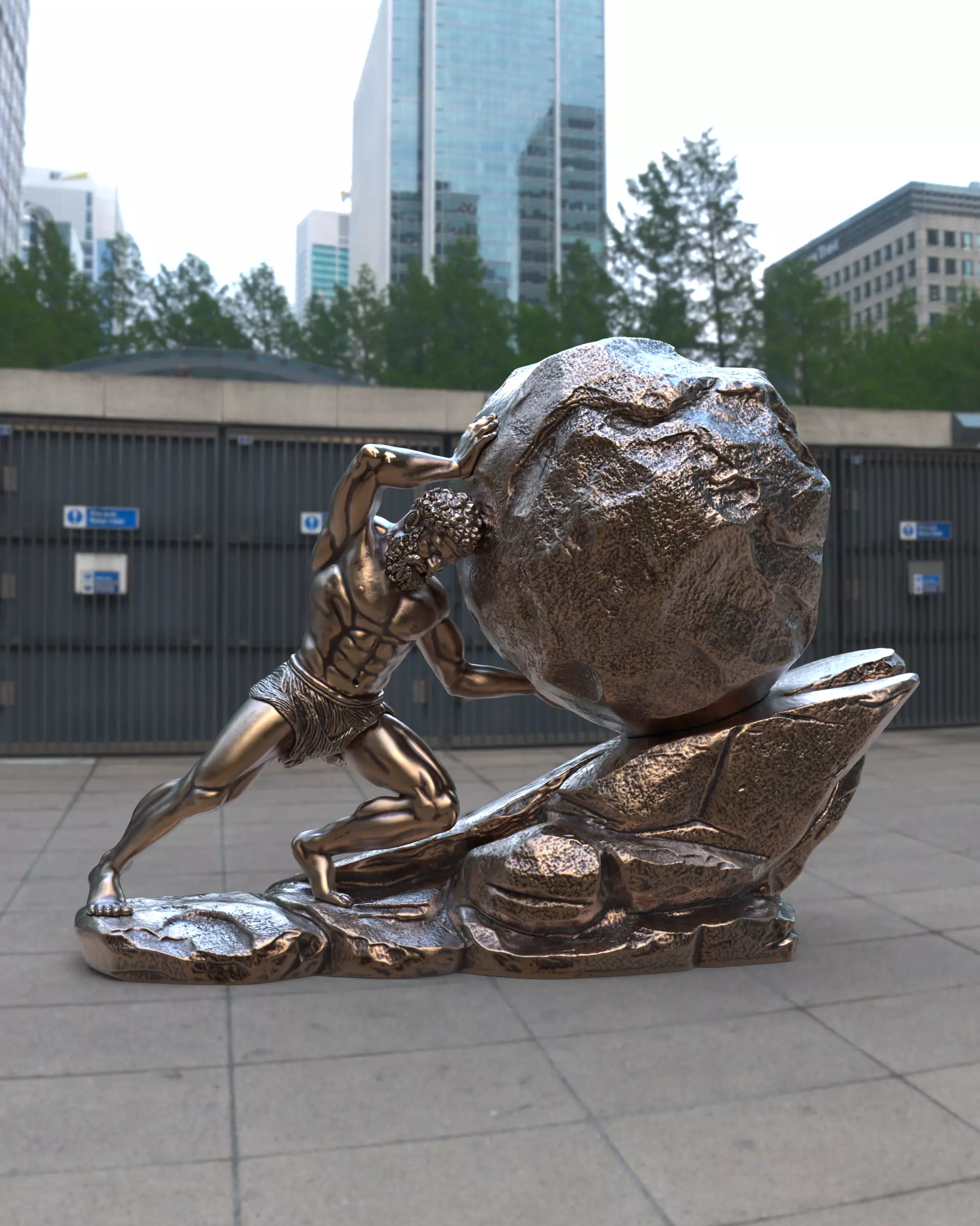 Sisyphus  The Eternal Struggle 3D print model_4