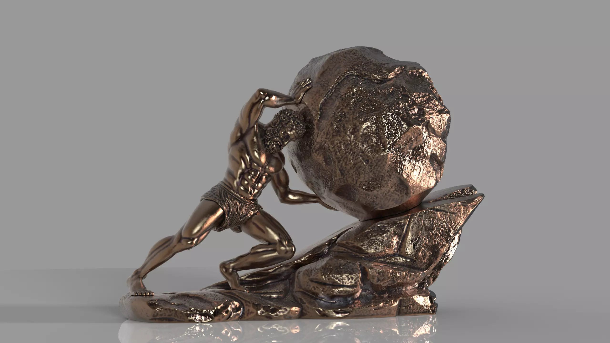 Sisyphus  The Eternal Struggle 3D print model_14