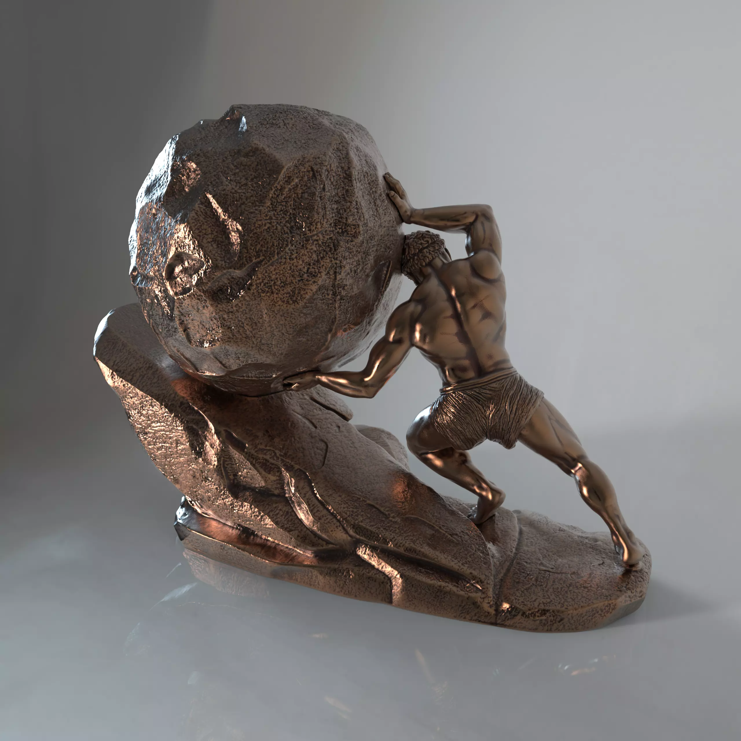 Sisyphus  The Eternal Struggle 3D print model_8