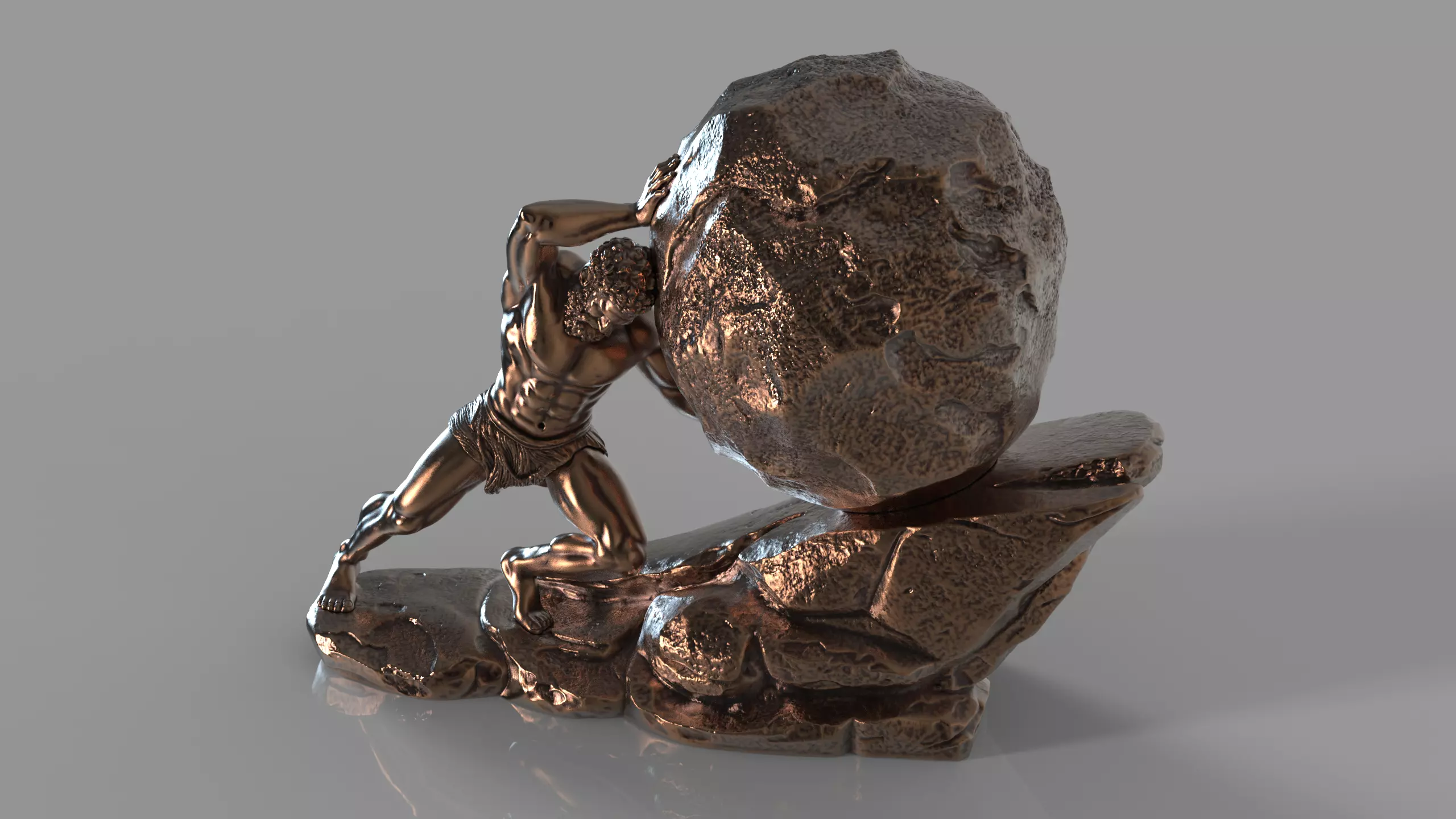 Sisyphus  The Eternal Struggle 3D print model_2