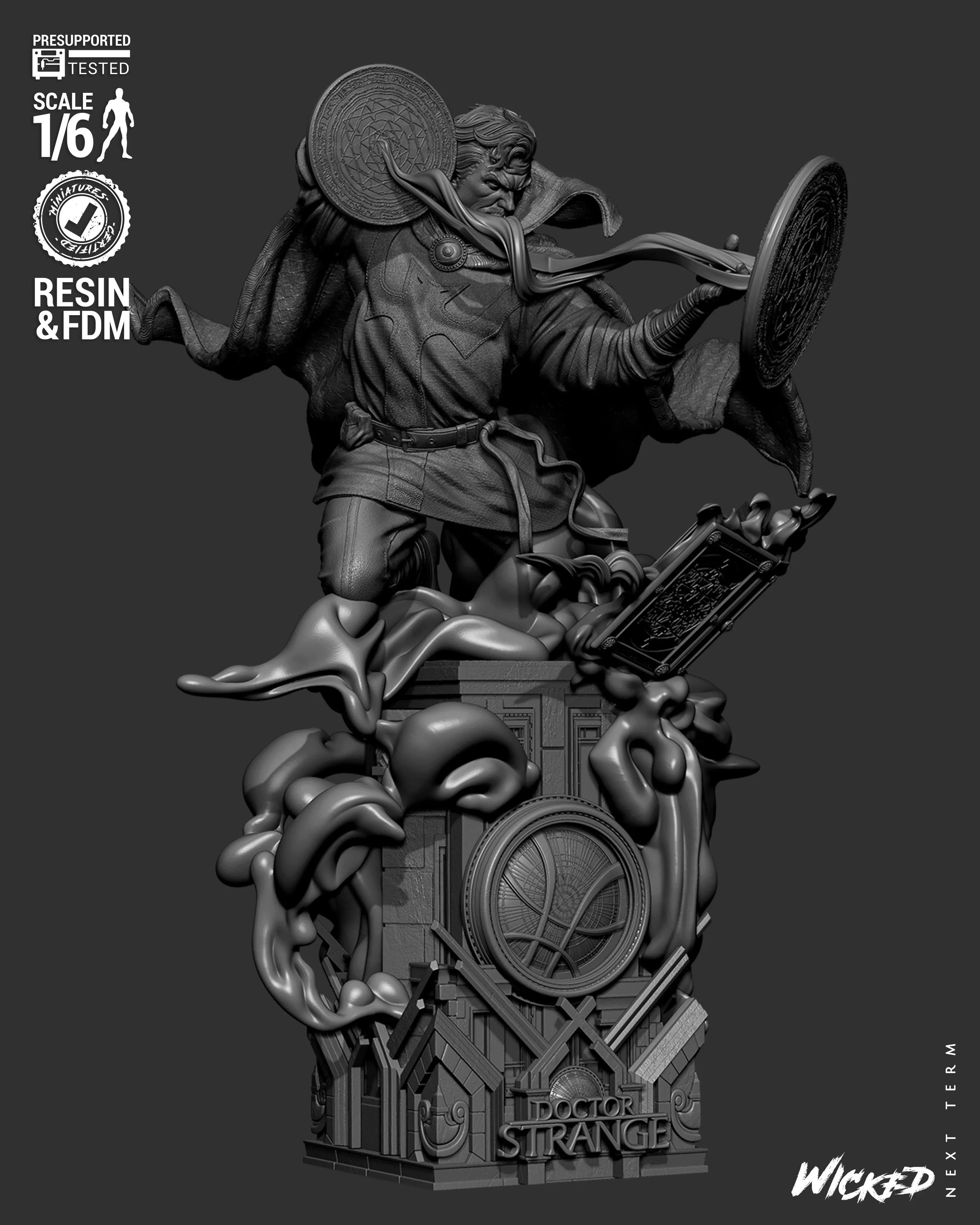 Wicked Marvel Dr Strange Sculpture 3D print model_15