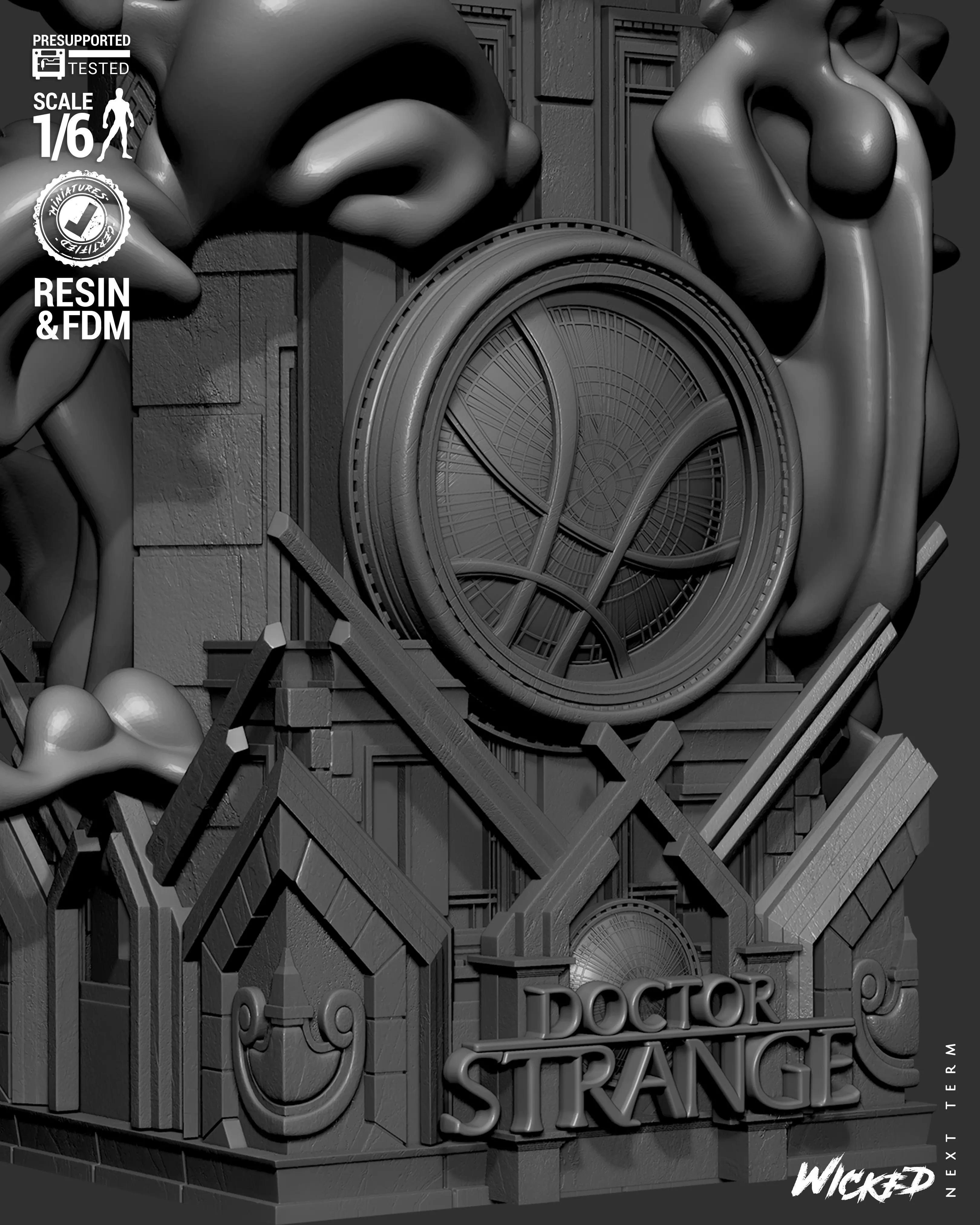 Wicked Marvel Dr Strange Sculpture 3D print model_20