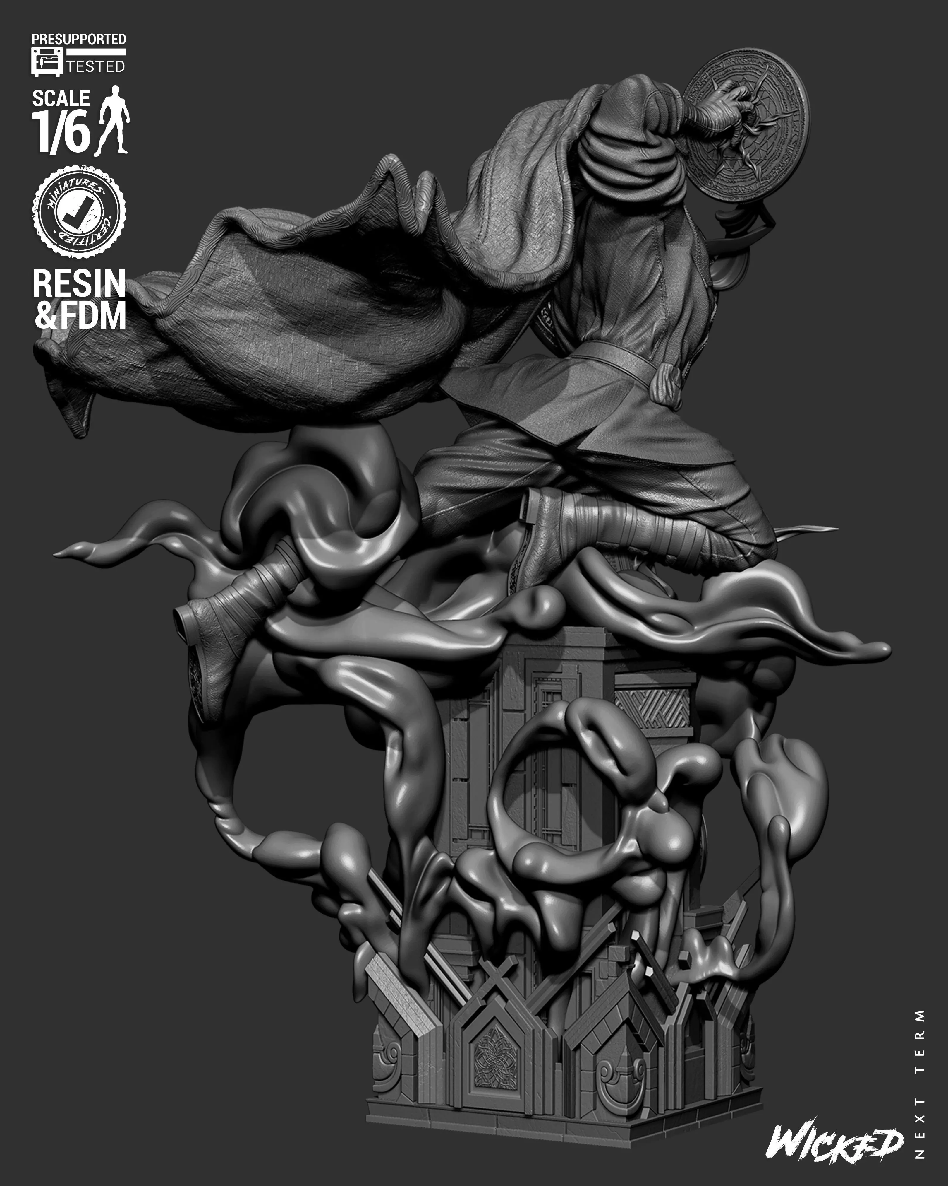 Wicked Marvel Dr Strange Sculpture 3D print model_29