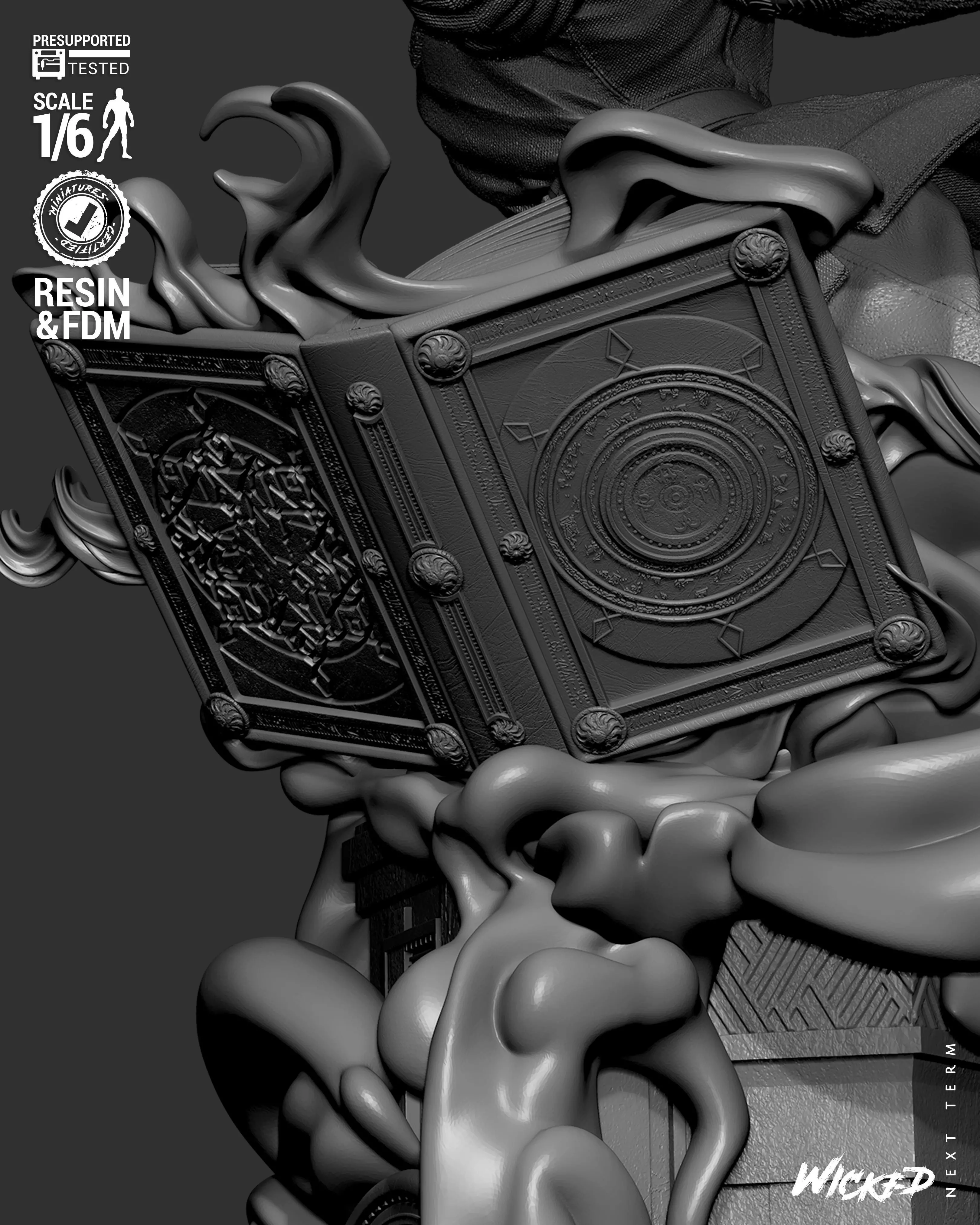 Wicked Marvel Dr Strange Sculpture 3D print model_19