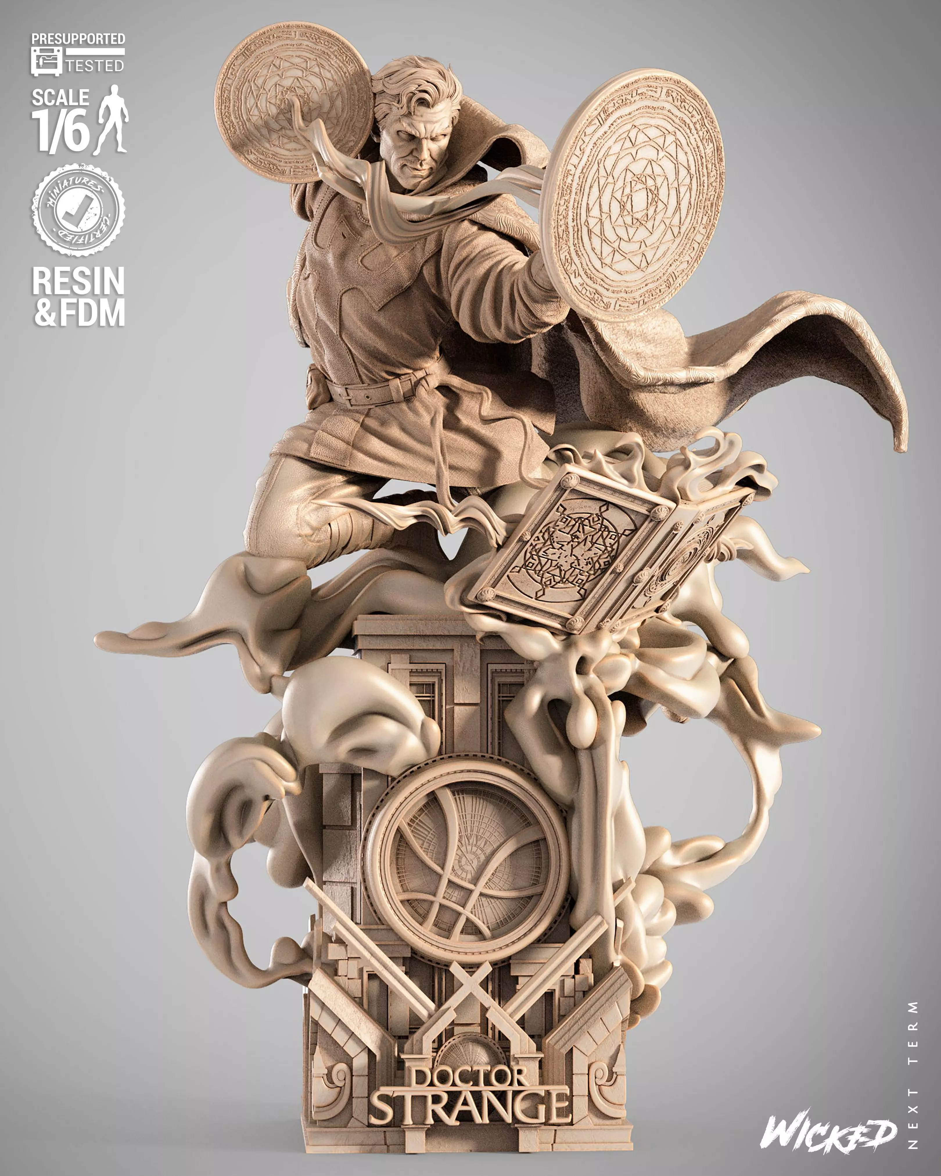Wicked Marvel Dr Strange Sculpture 3D print model_0