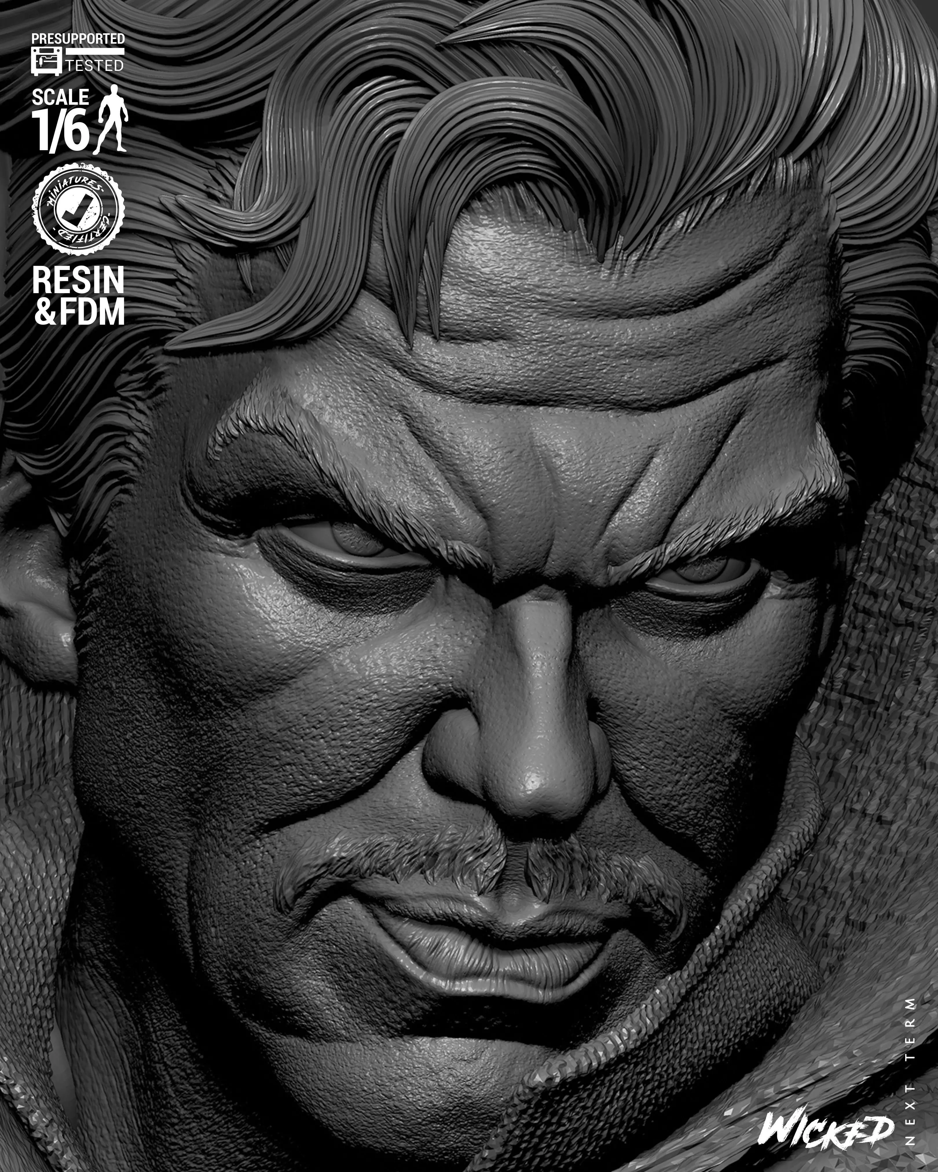 Wicked Marvel Dr Strange Sculpture 3D print model_17