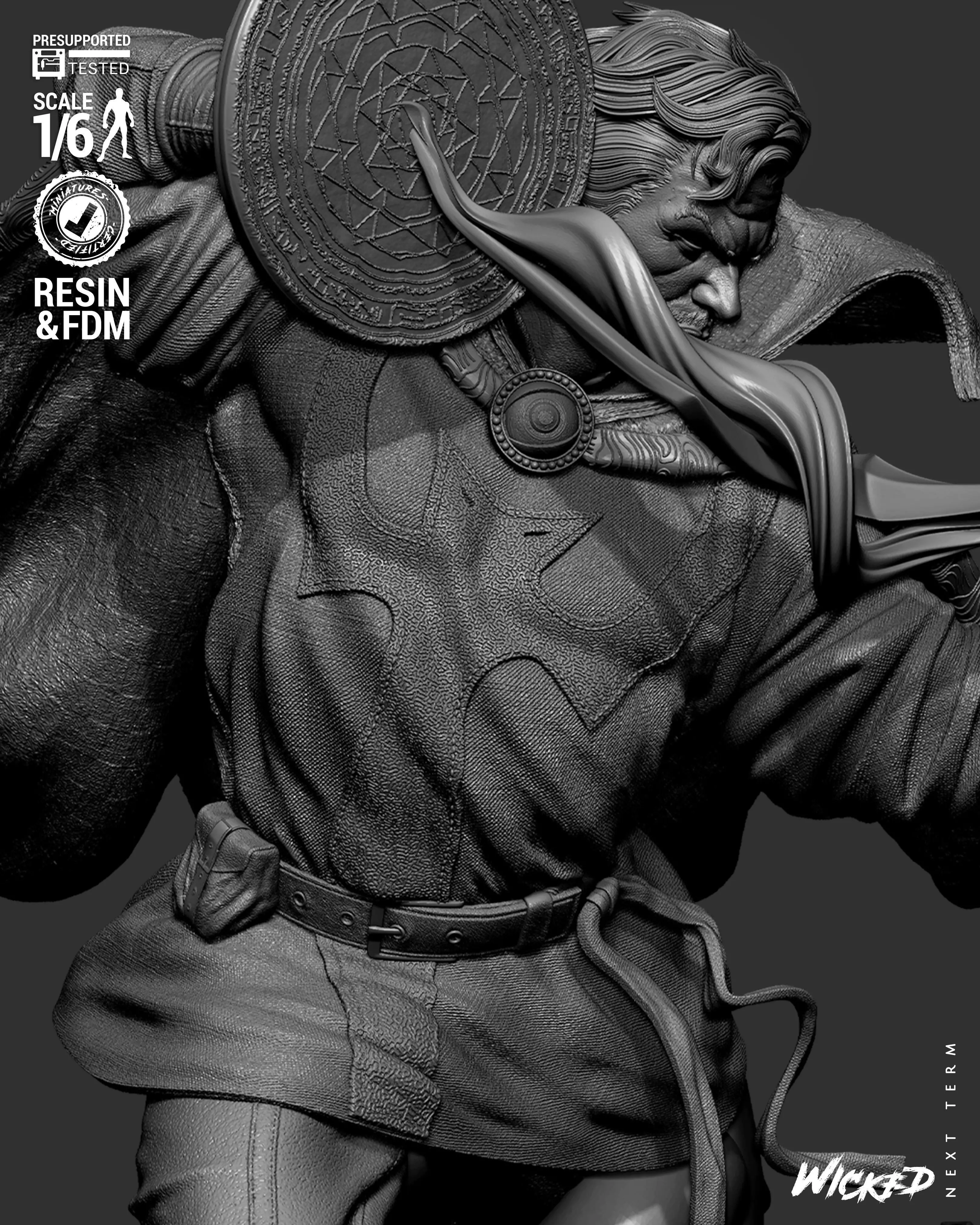 Wicked Marvel Dr Strange Sculpture 3D print model_16
