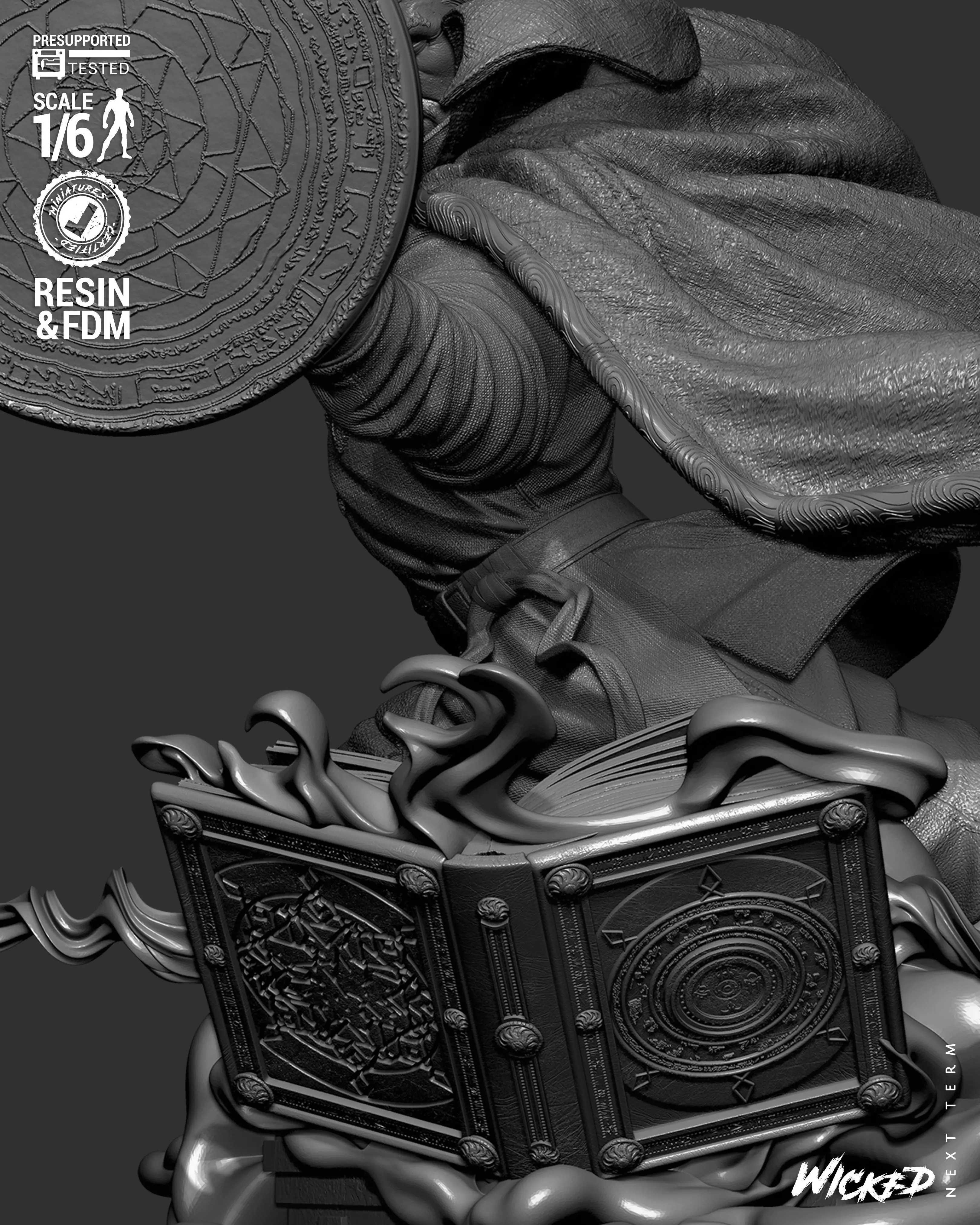Wicked Marvel Dr Strange Sculpture 3D print model_27