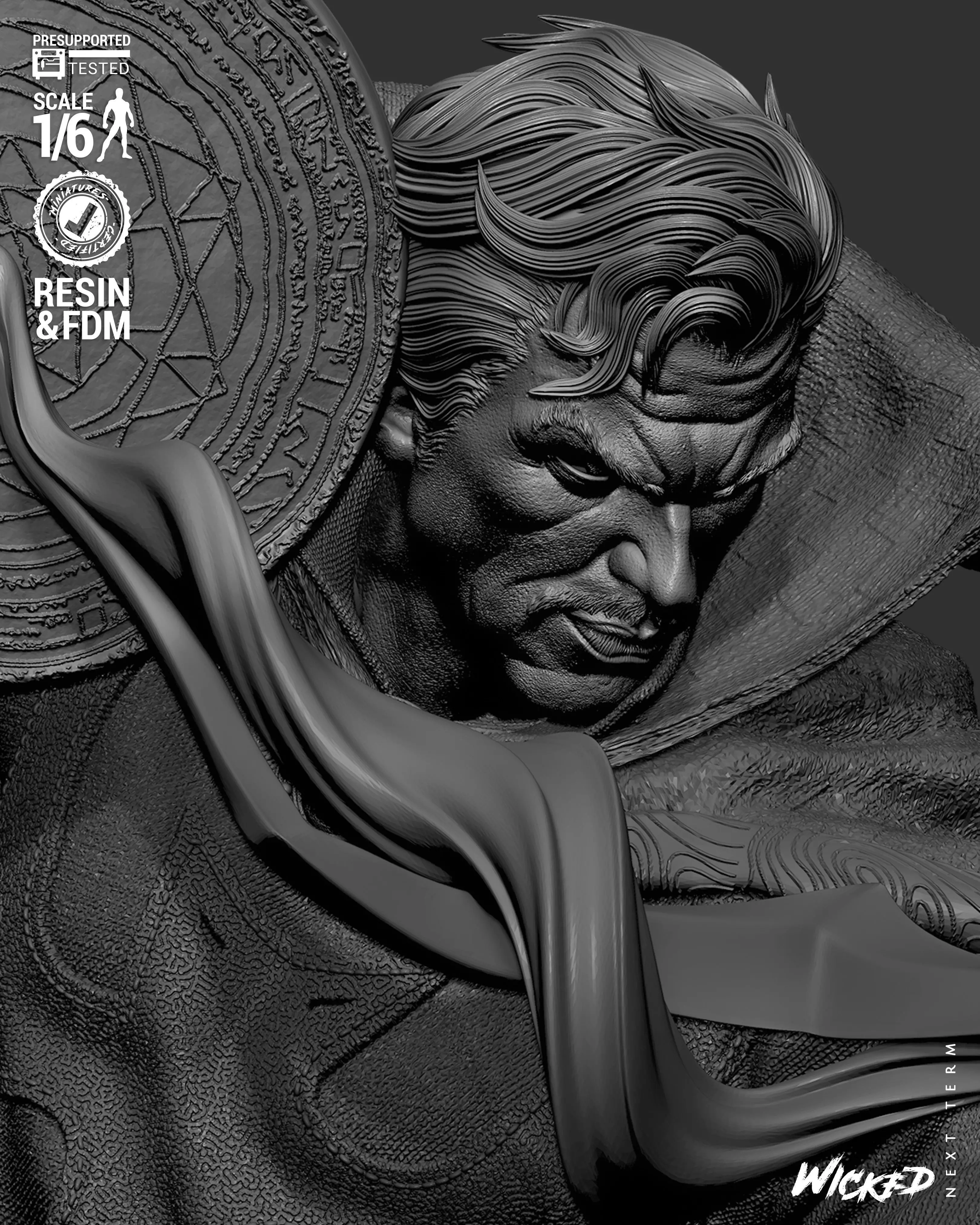 Wicked Marvel Dr Strange Sculpture 3D print model_28