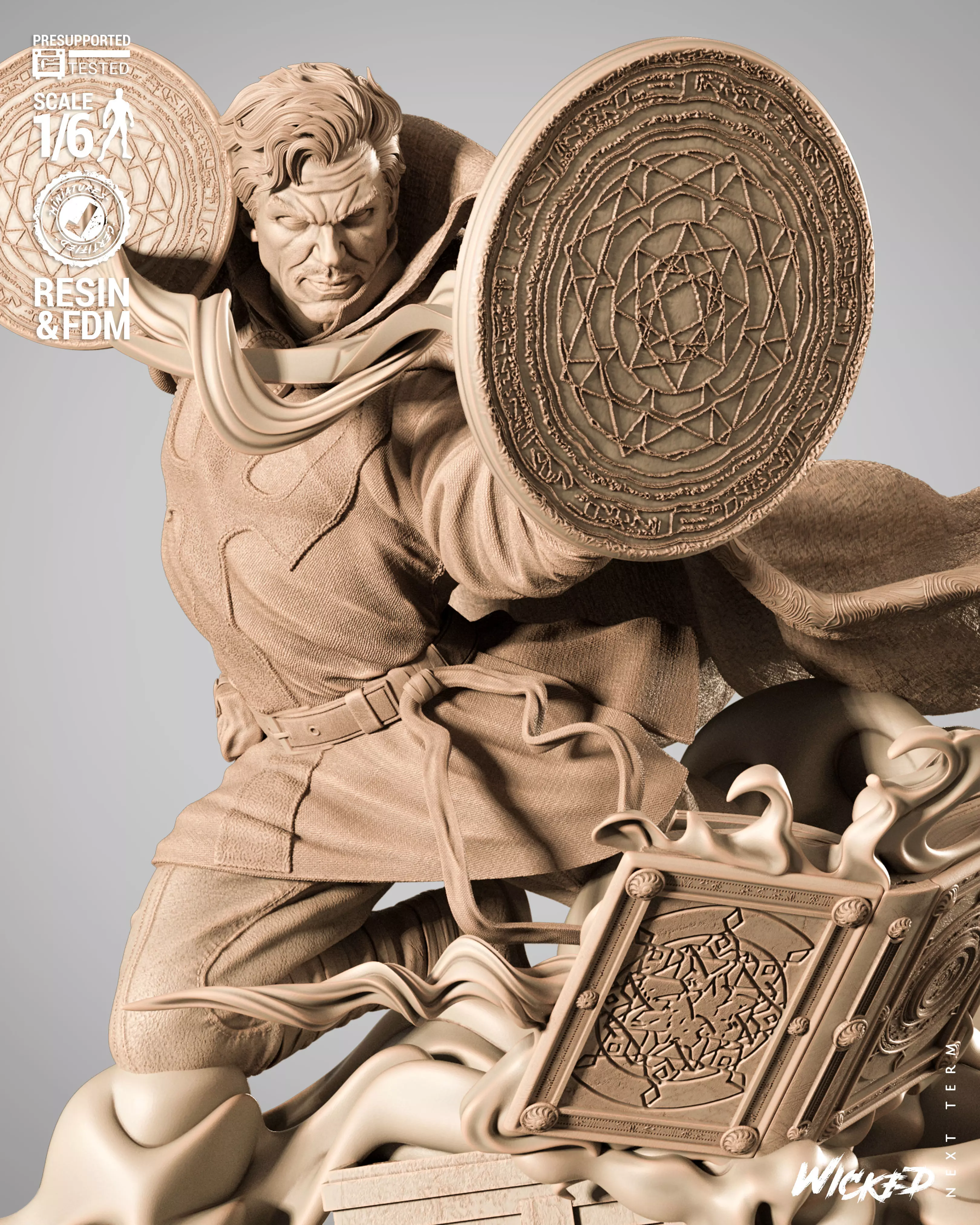 Wicked Marvel Dr Strange Sculpture 3D print model_10