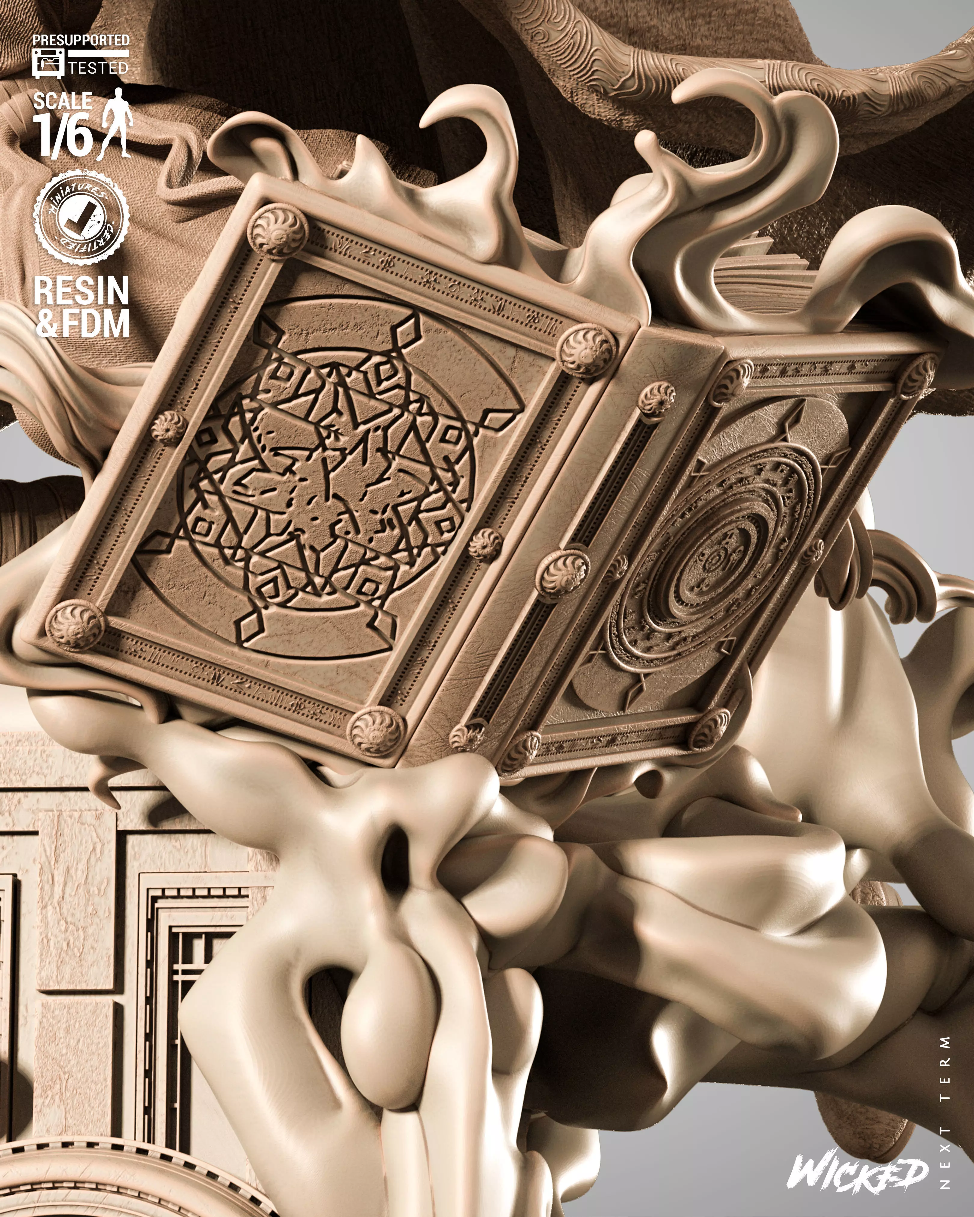 Wicked Marvel Dr Strange Sculpture 3D print model_9