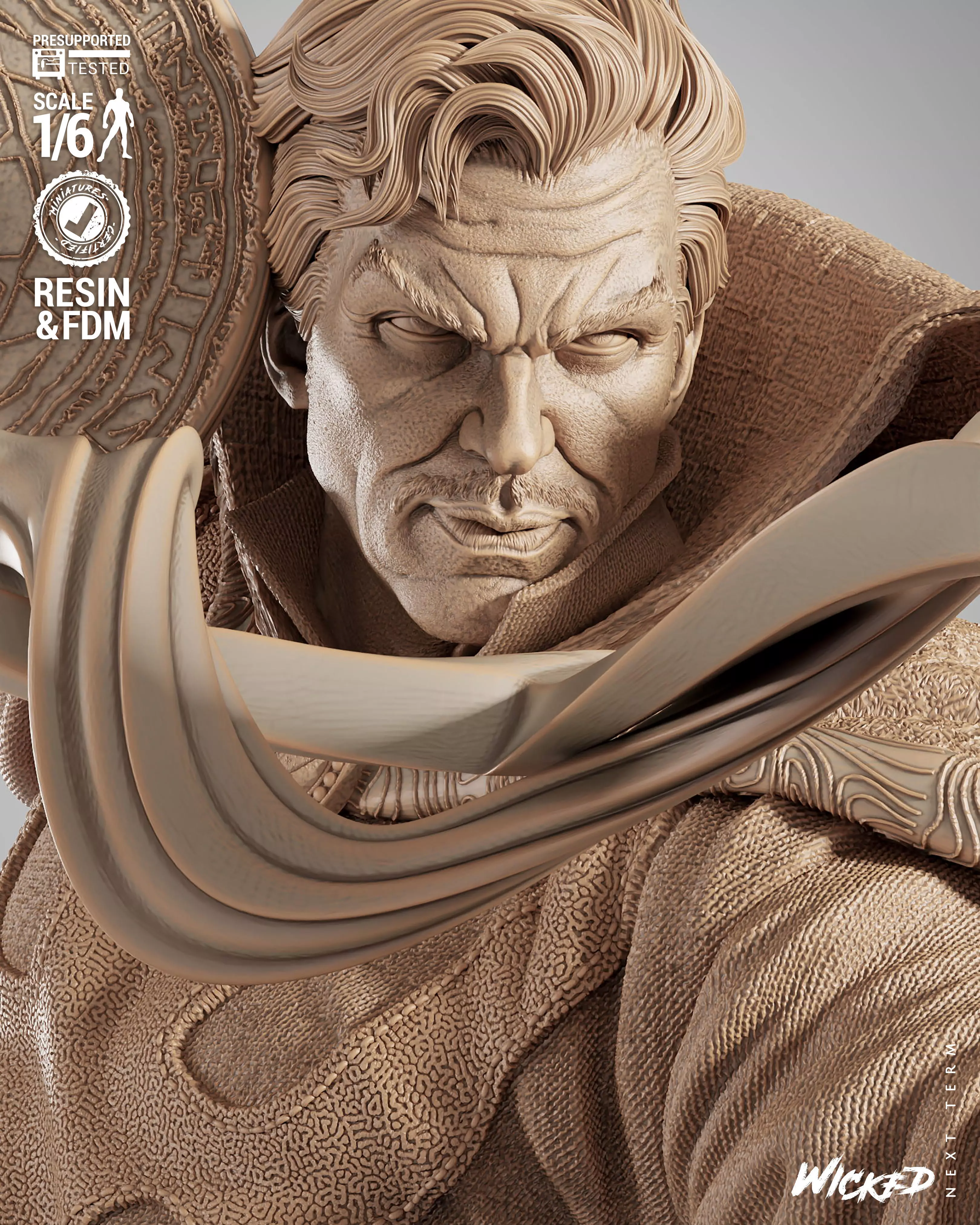 Wicked Marvel Dr Strange Sculpture 3D print model_1