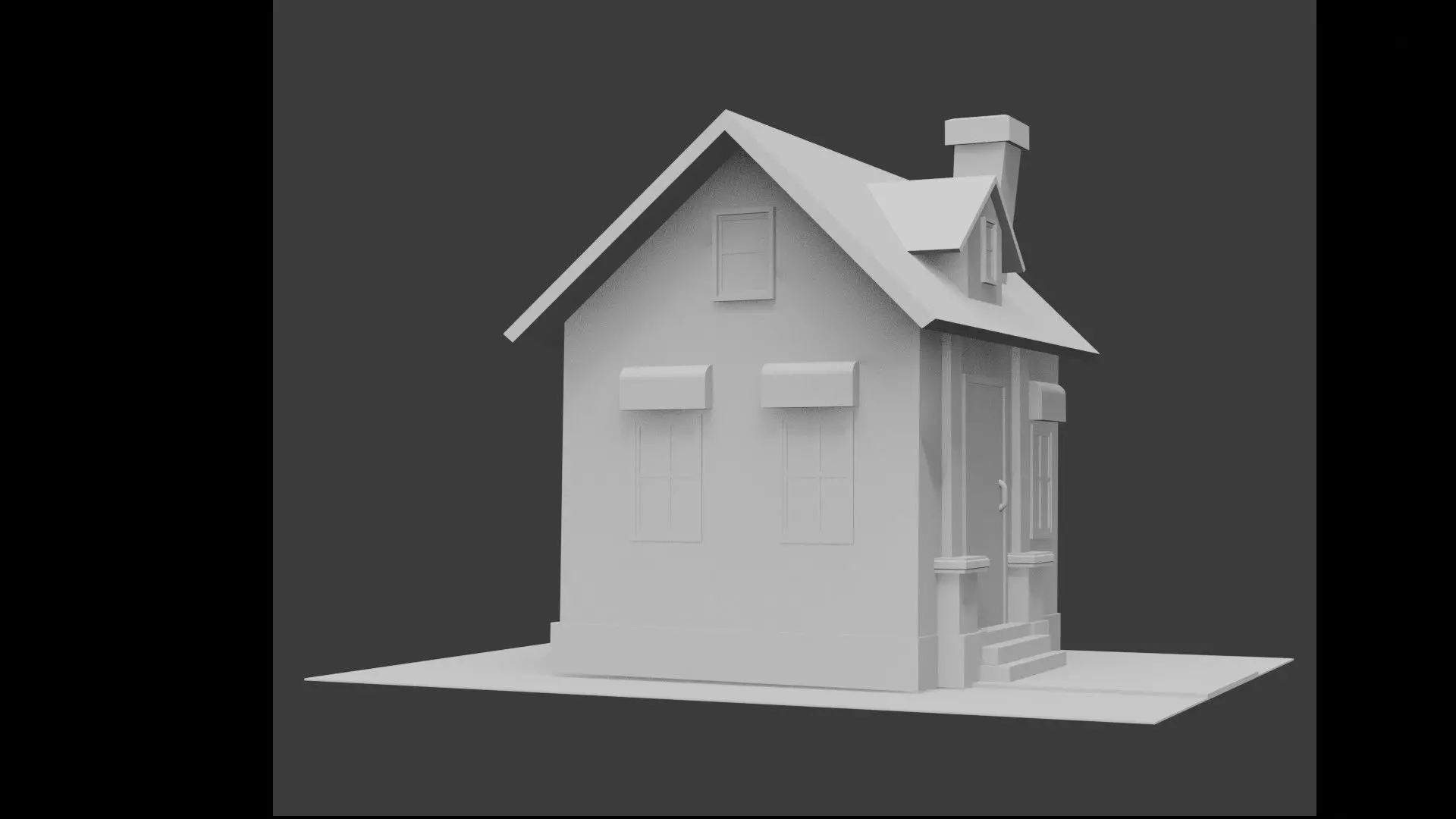 house low-poly games 3dmodel Low-poly 3D model_4