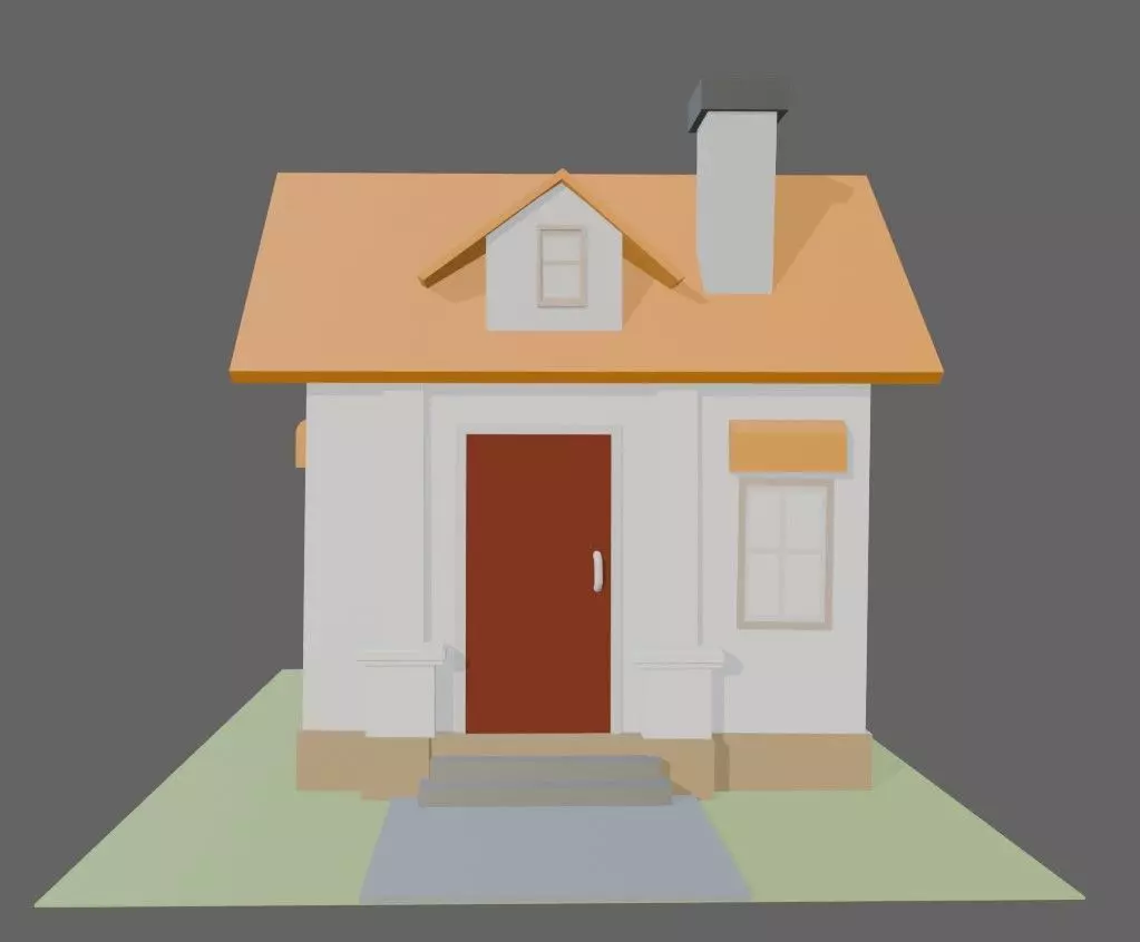 house low-poly games 3dmodel Low-poly 3D model_0