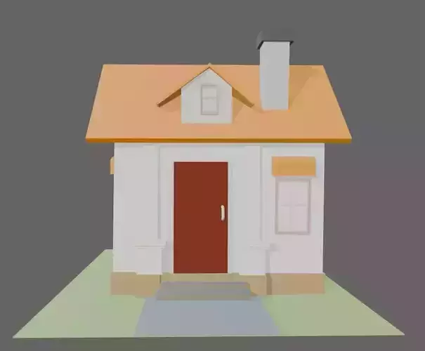 house  low-poly games 3dmodel