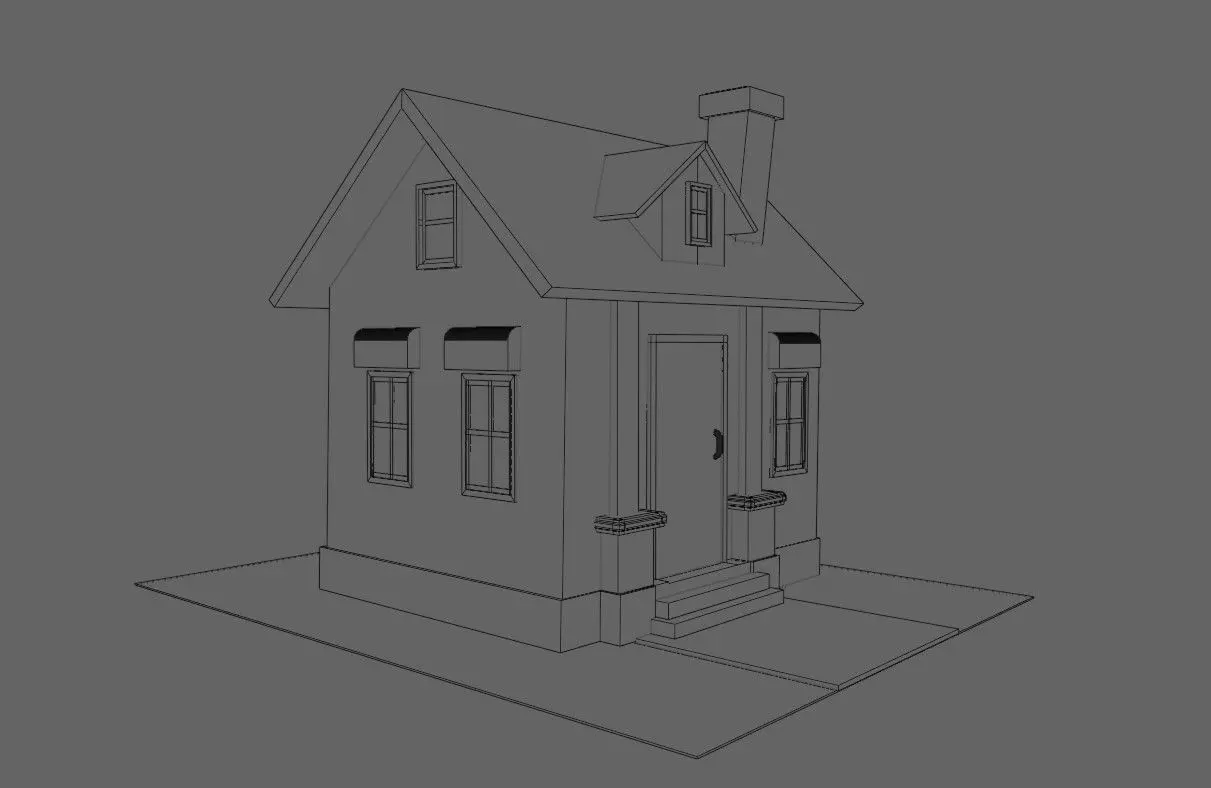 house low-poly games 3dmodel Low-poly 3D model_6