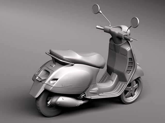 Vespa GTS 300 Super 2011 3D model_8