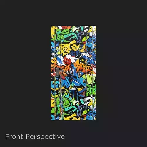 Colorful Graffiti Urban Street Art Style Door