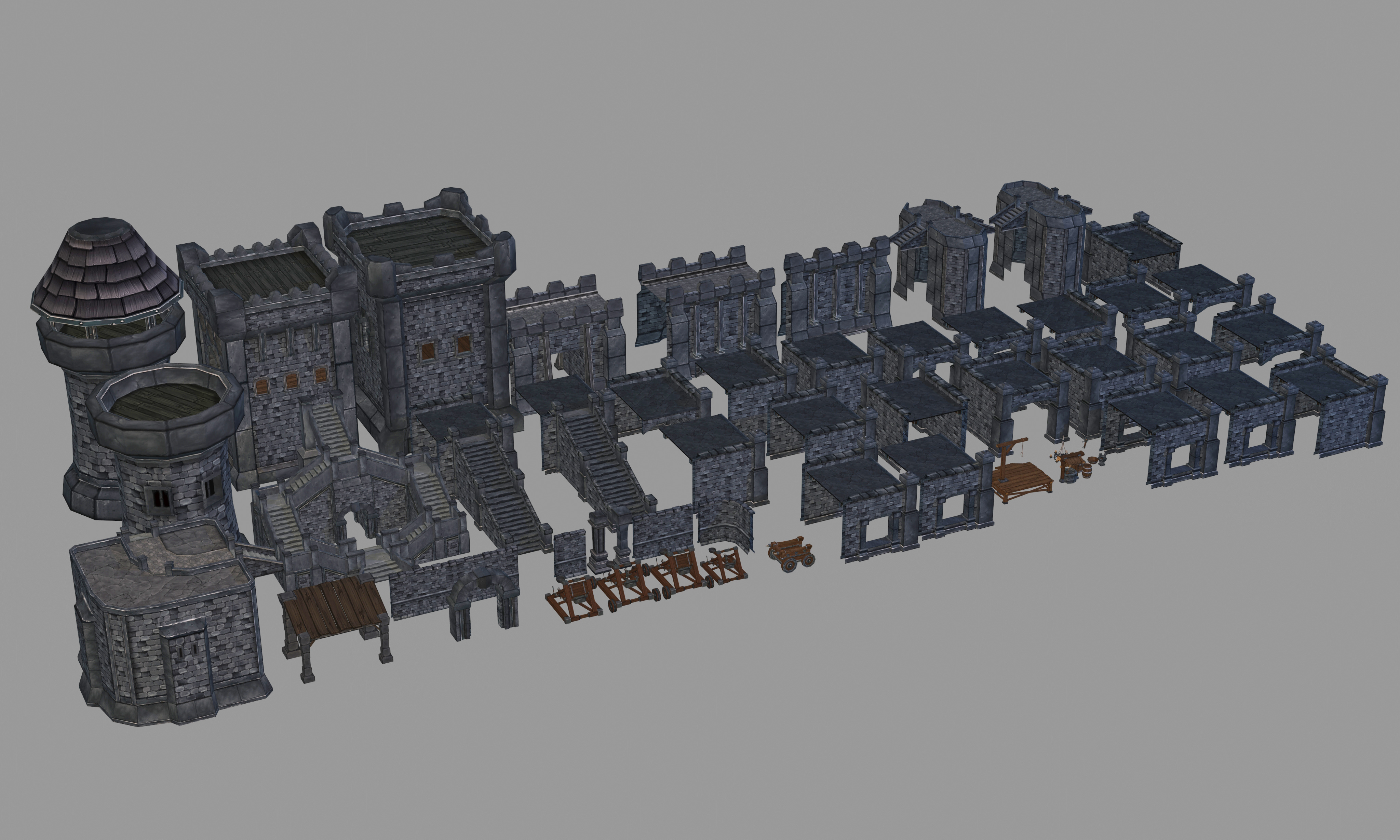 Medieval Castle Builder 1 0 Low-poly 3D model_1