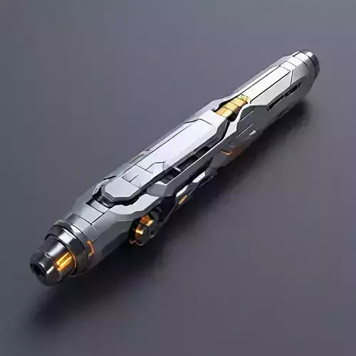 SciFi Futuristic Energy Weapon Low-poly 3D model