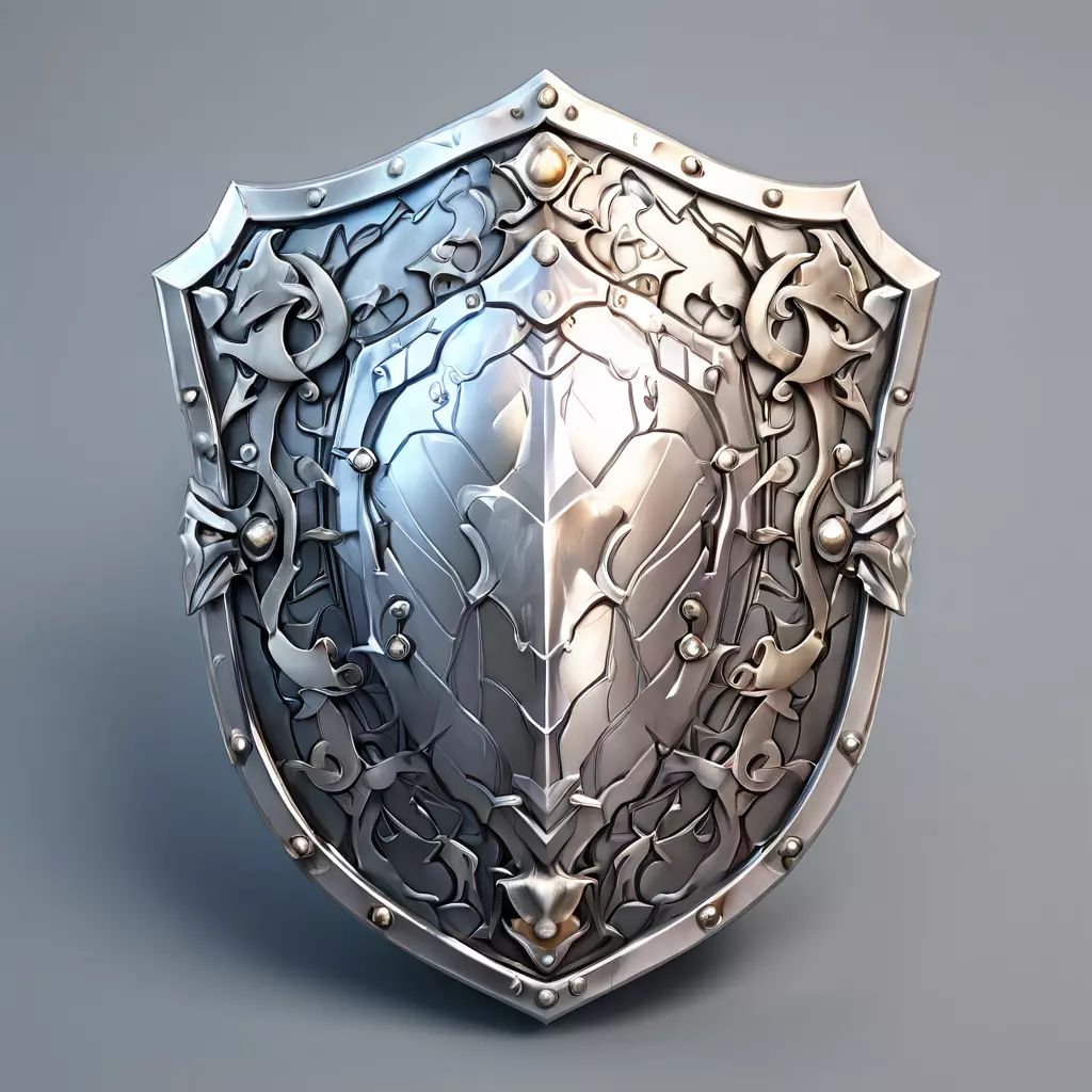 Ornate Fantasy Shield GameReady Asset Low-poly 3D model_0