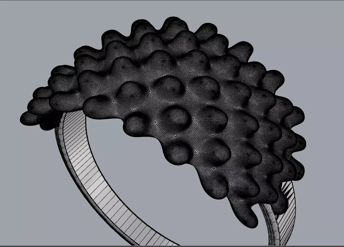 Blobs ring 3D Jewlery - Sizes 7 to 31 3D print model_11