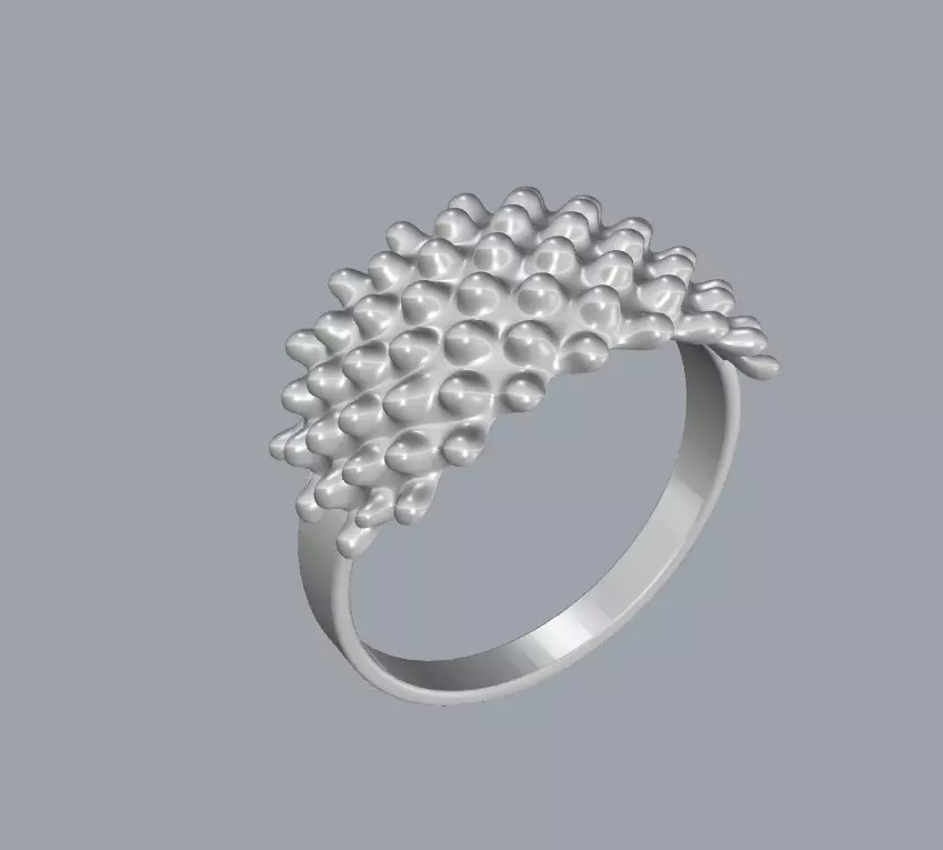 Blobs ring 3D Jewlery - Sizes 7 to 31 3D print model_6