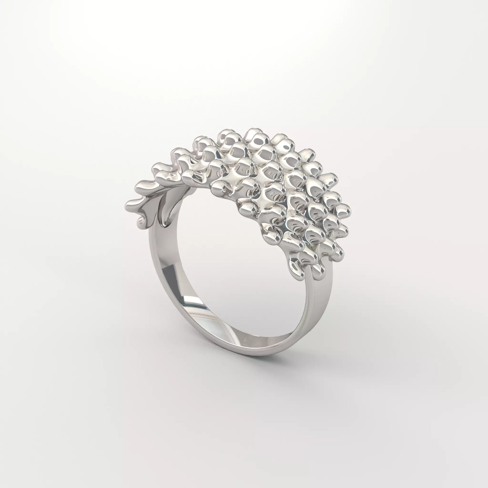 Blobs ring 3D Jewlery - Sizes 7 to 31 3D print model_13