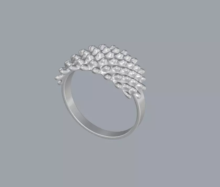 Blobs ring 3D Jewlery - Sizes 7 to 31 3D print model_7